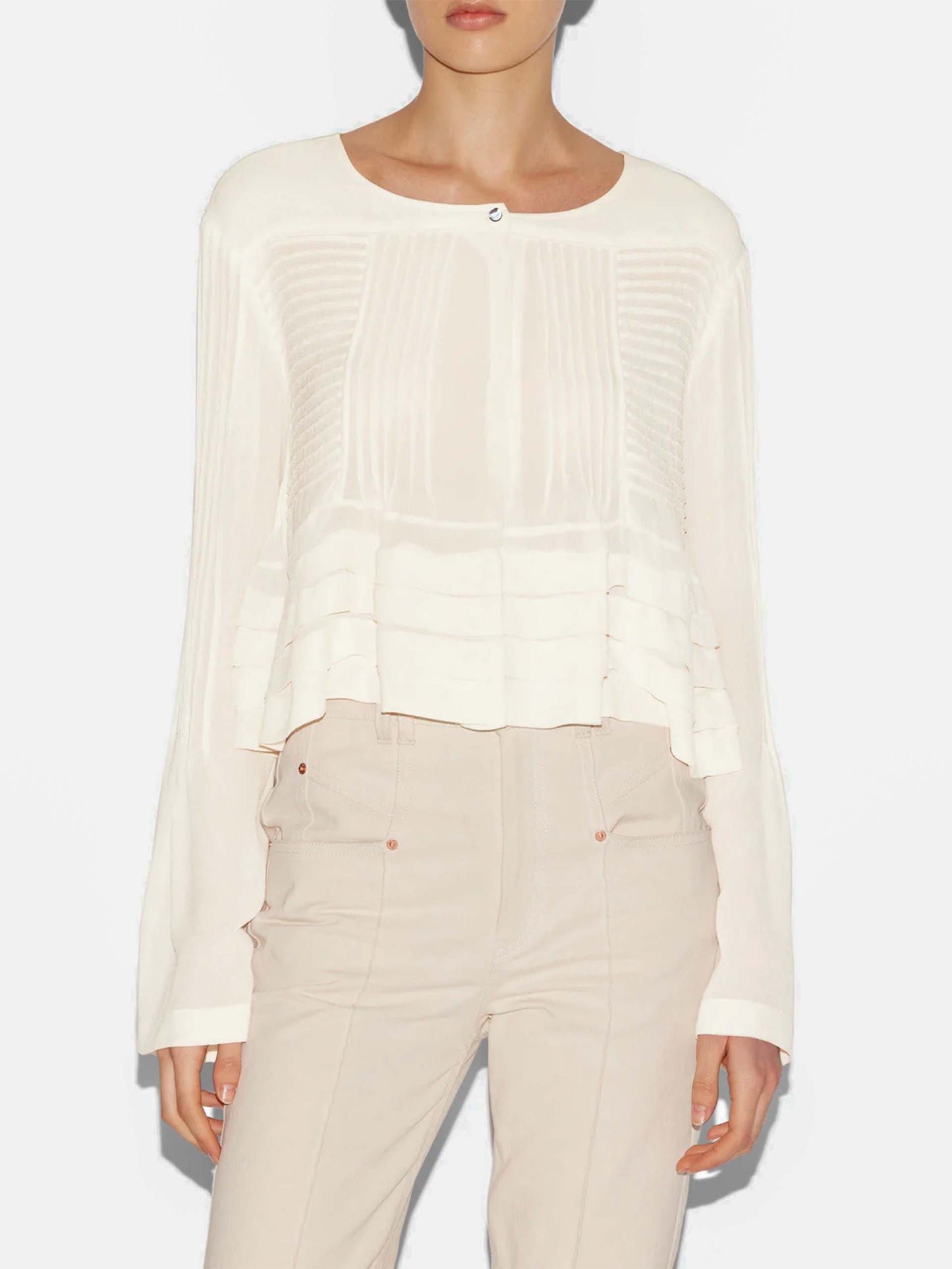 ISABEL MARANT - Carolia Bluse aus Seidengeorgette für Damen in Ecru