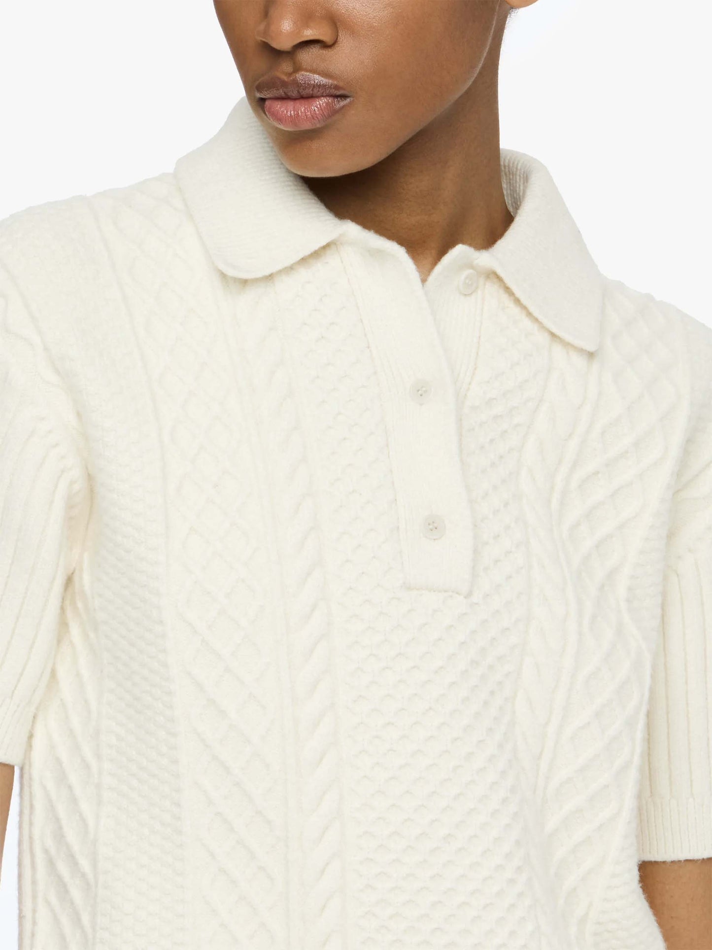 JW ANDERSON - Poloshirt aus Zopfstrick für Damen