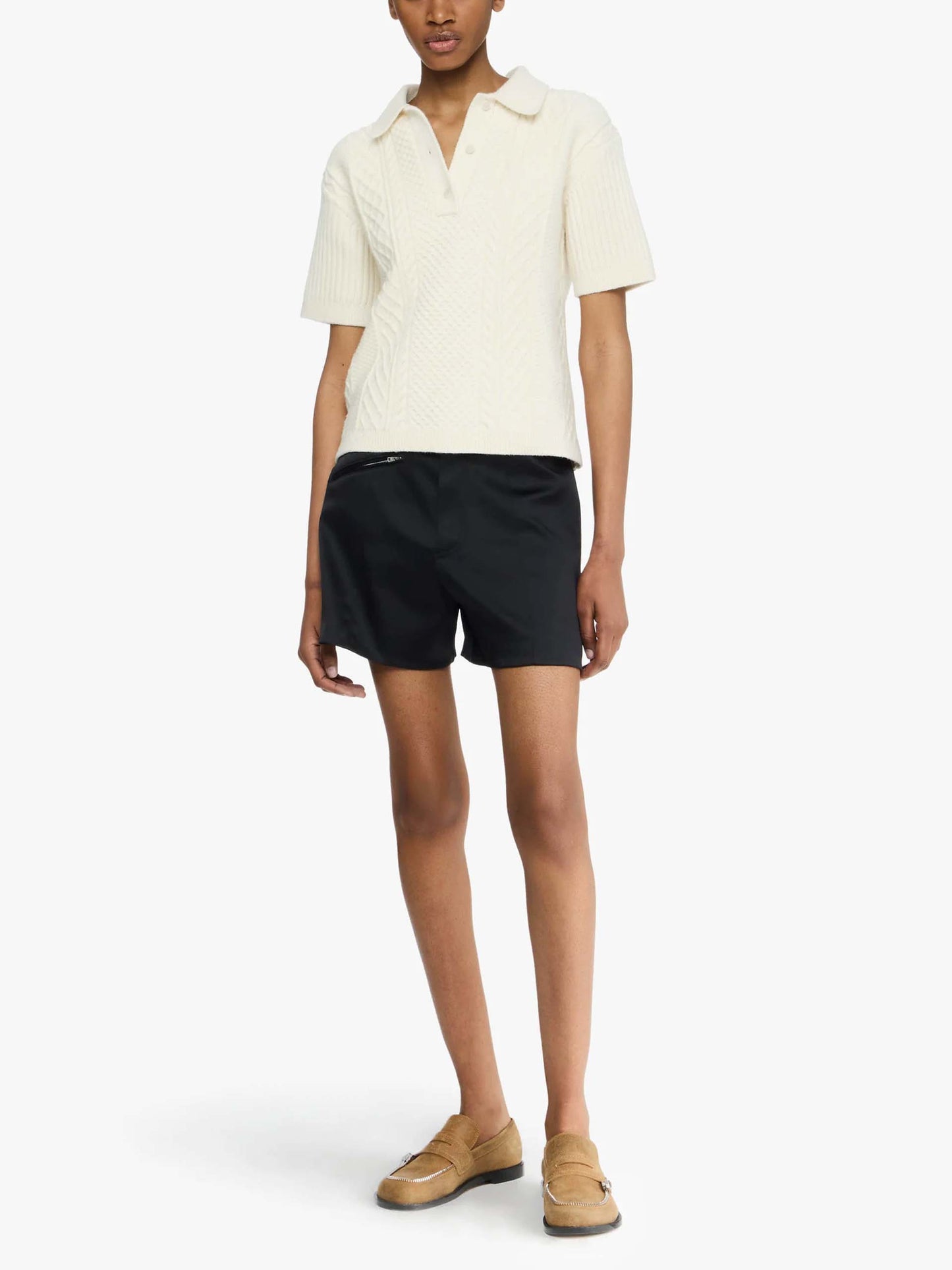 JW ANDERSON - Poloshirt aus Zopfstrick für Damen