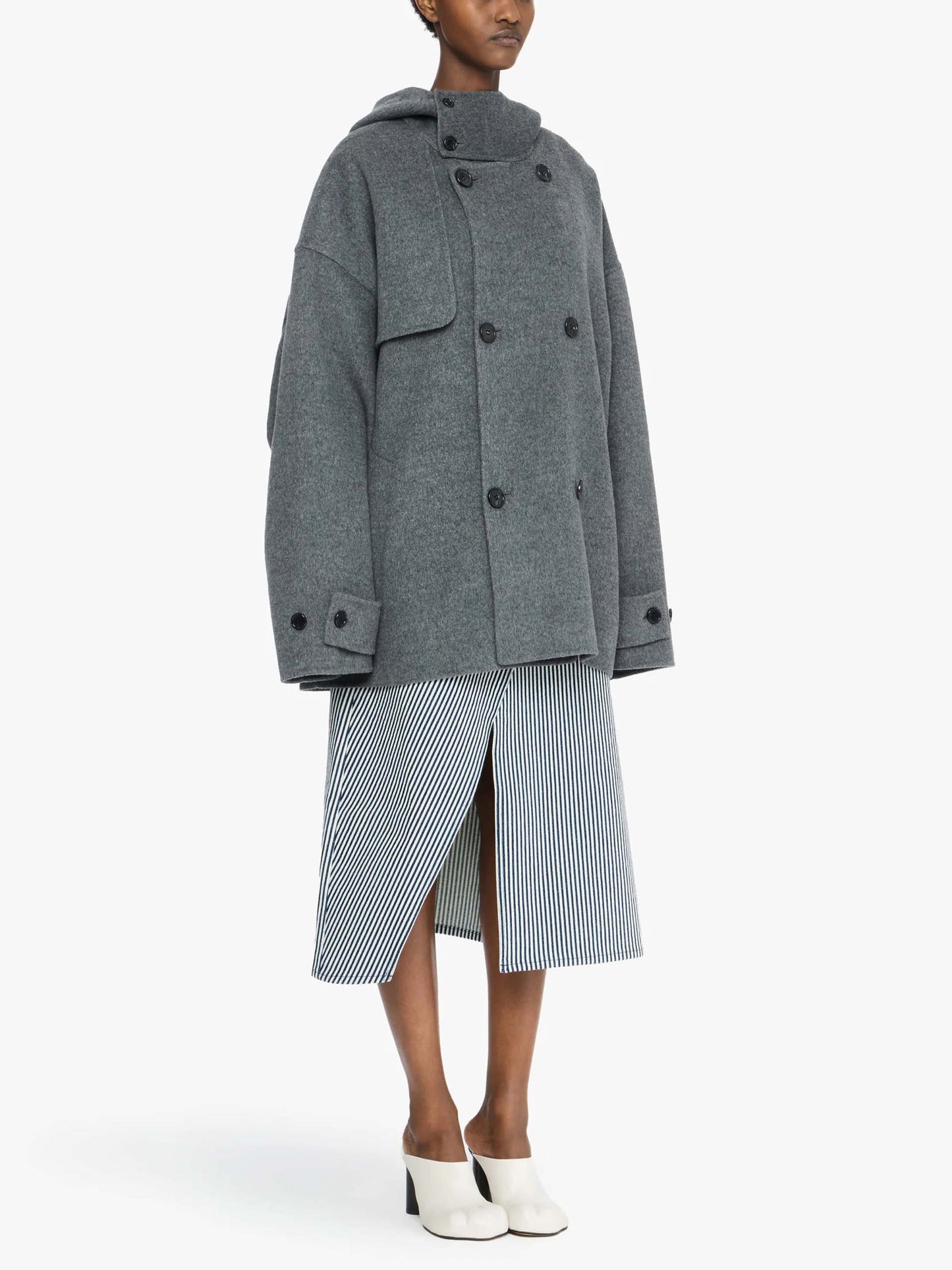 JW ANDERSON - Oversized-Peacoat aus Wolle für Damen
