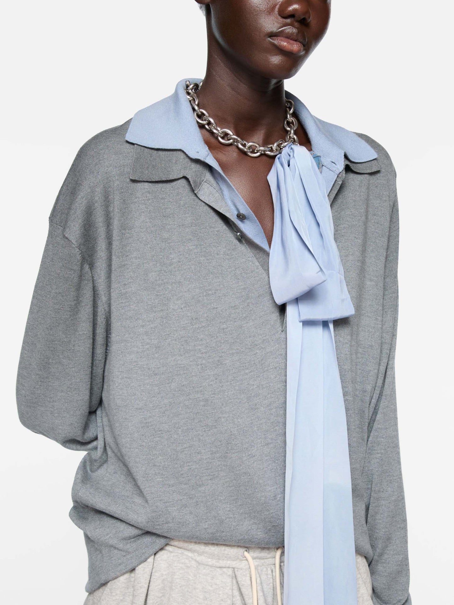 ACNE STUDIOS - Mehrlagiger Polo-Pullover für Damen