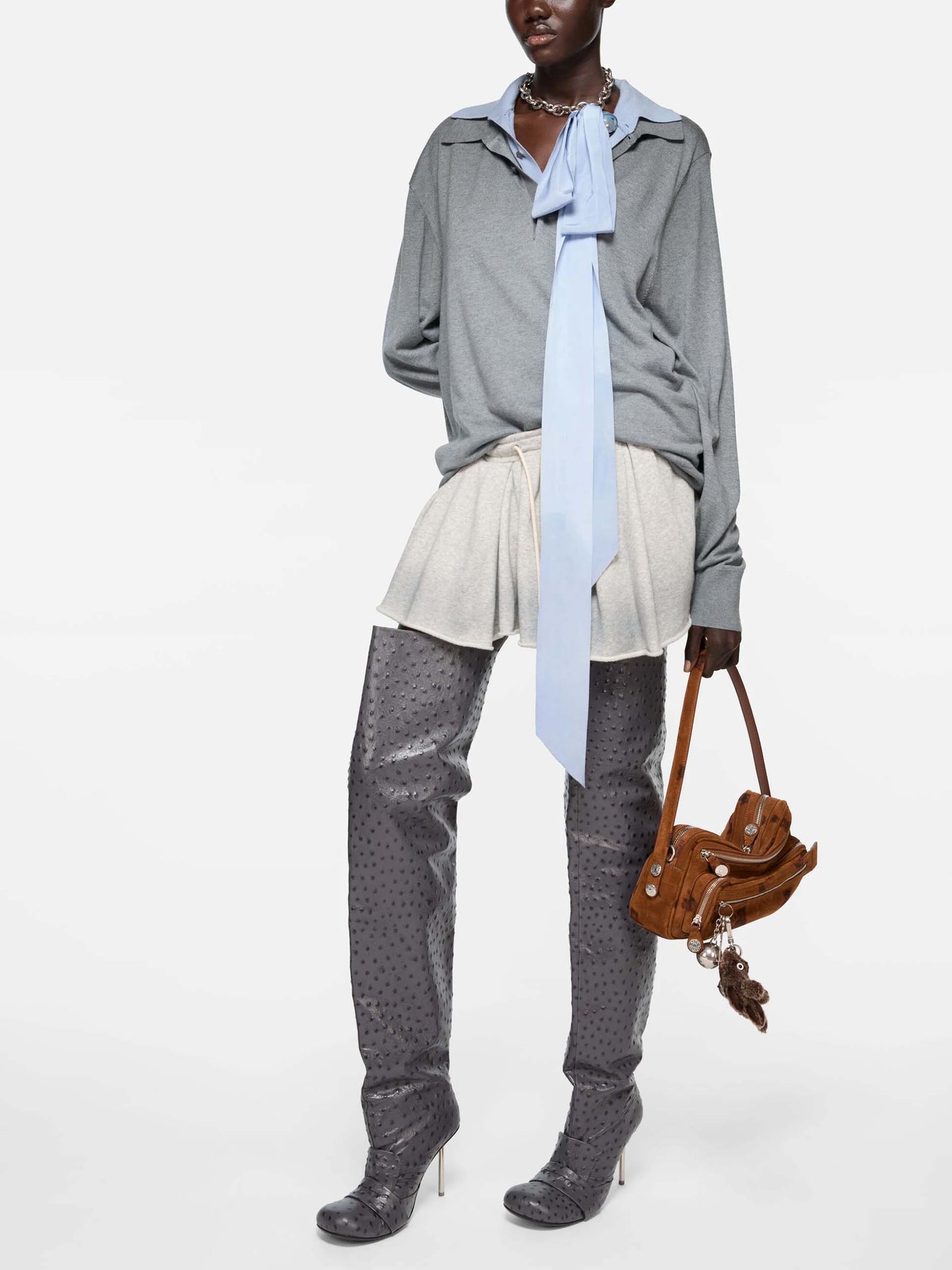 ACNE STUDIOS - Mehrlagiger Polo-Pullover für Damen