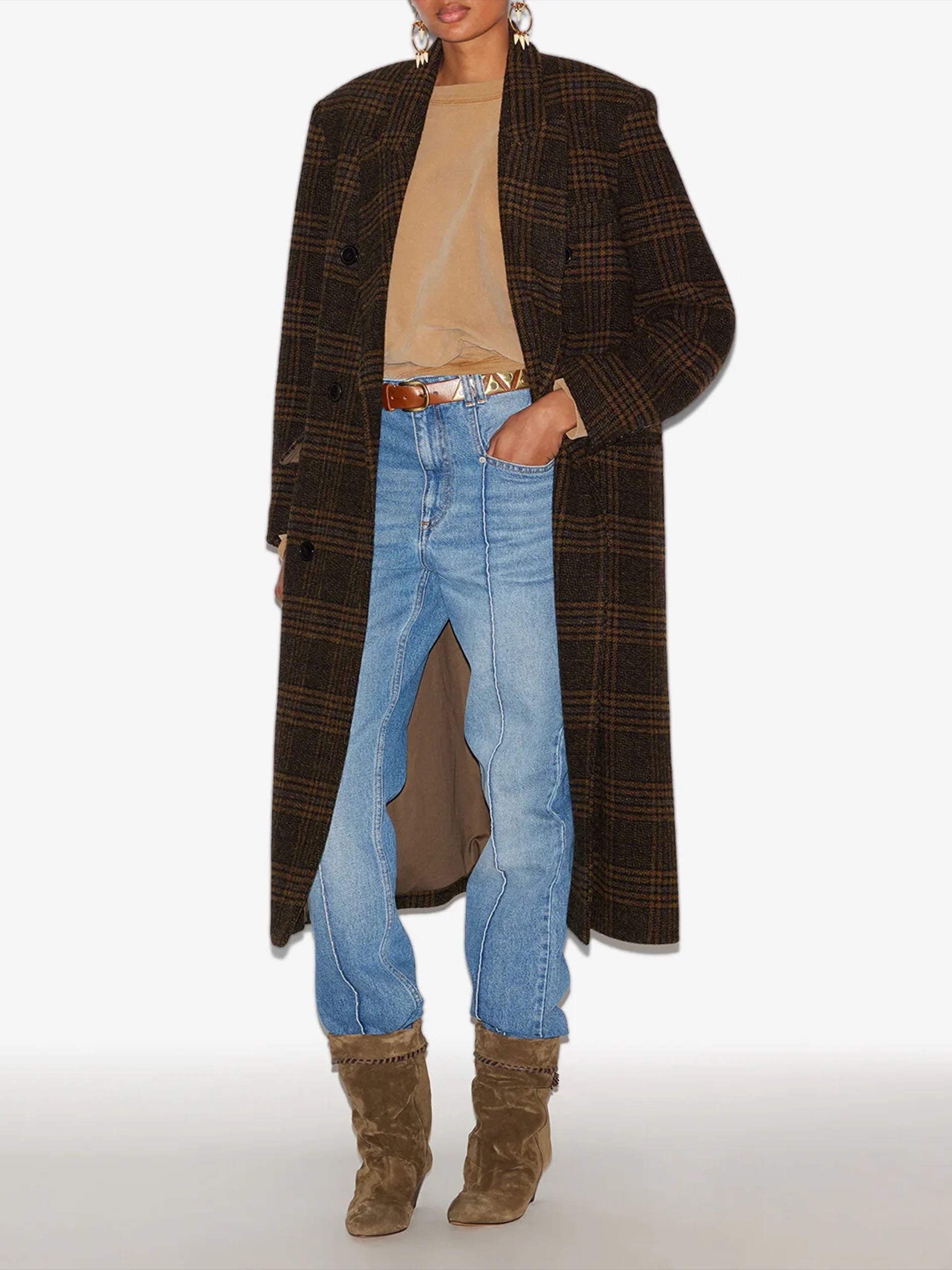 MARANT ETOILE - Karierter Mantel Lexana für Damen