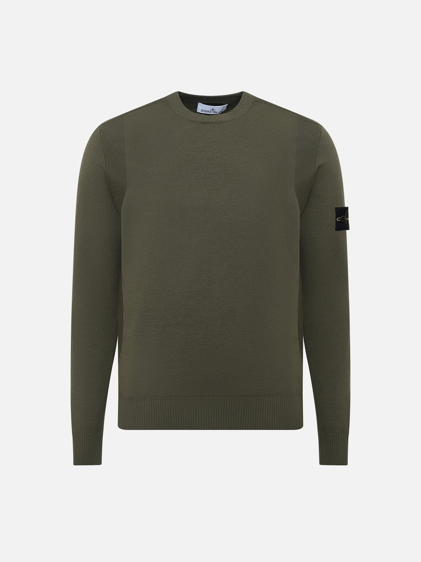 STONE ISLAND - Pullover aus Stretch-Wolle für Herren in Militärgrün - Military green