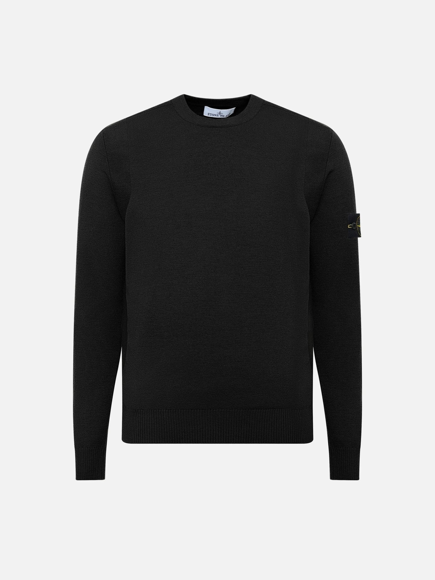 STONE ISLAND - Pullover aus Stretch-Wolle für Herren in Schwarz - Black