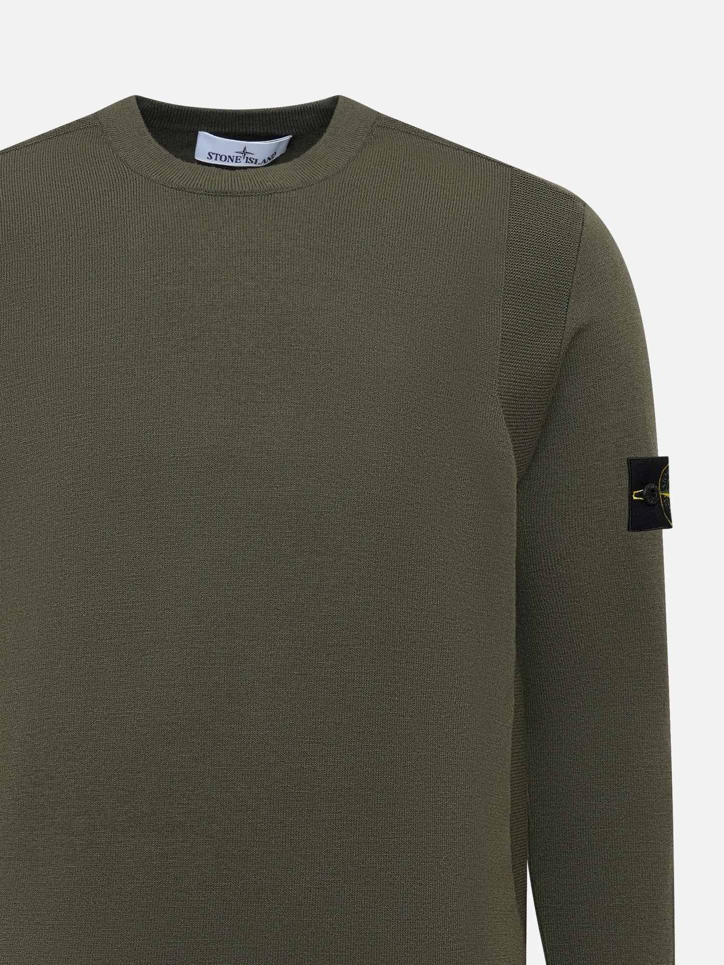 STONE ISLAND - Pullover aus Stretch-Wolle für Herren in Militärgrün - Military green