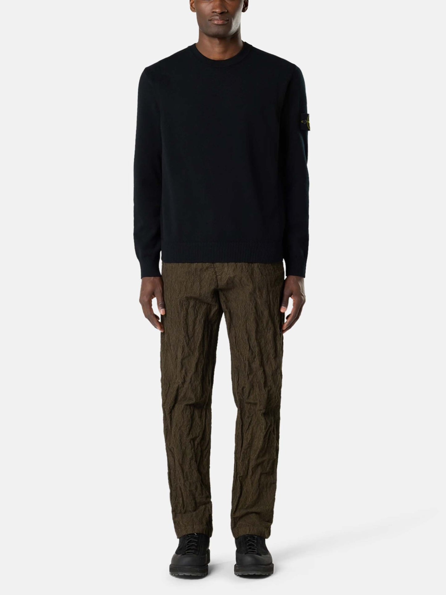 STONE ISLAND - Pullover aus Stretch-Wolle für Herren in Schwarz - Black