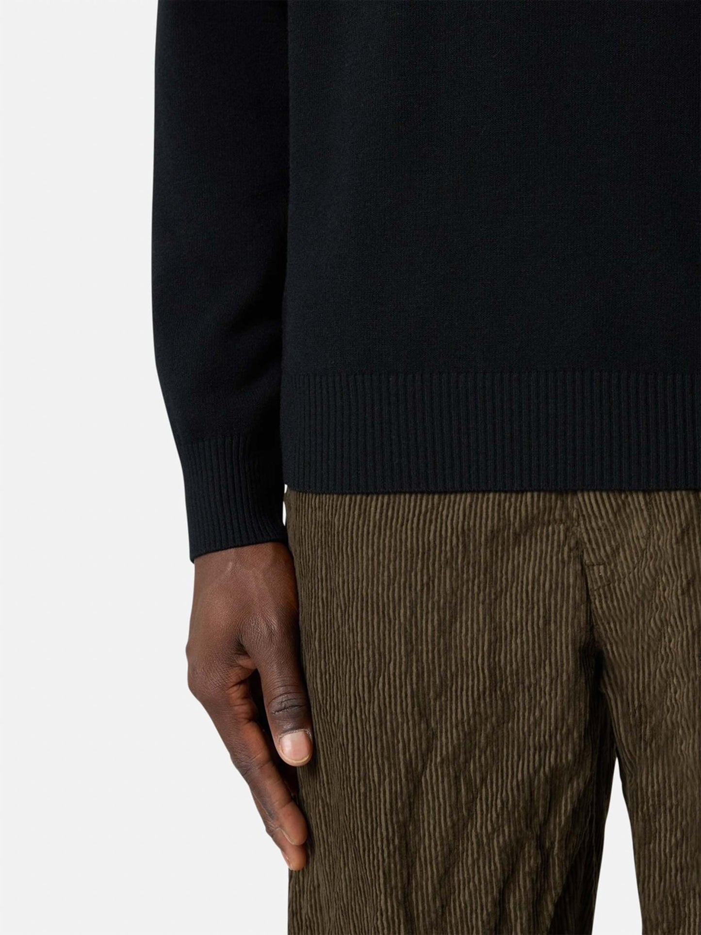 STONE ISLAND - Pullover aus Stretch-Wolle für Herren in Schwarz - Black
