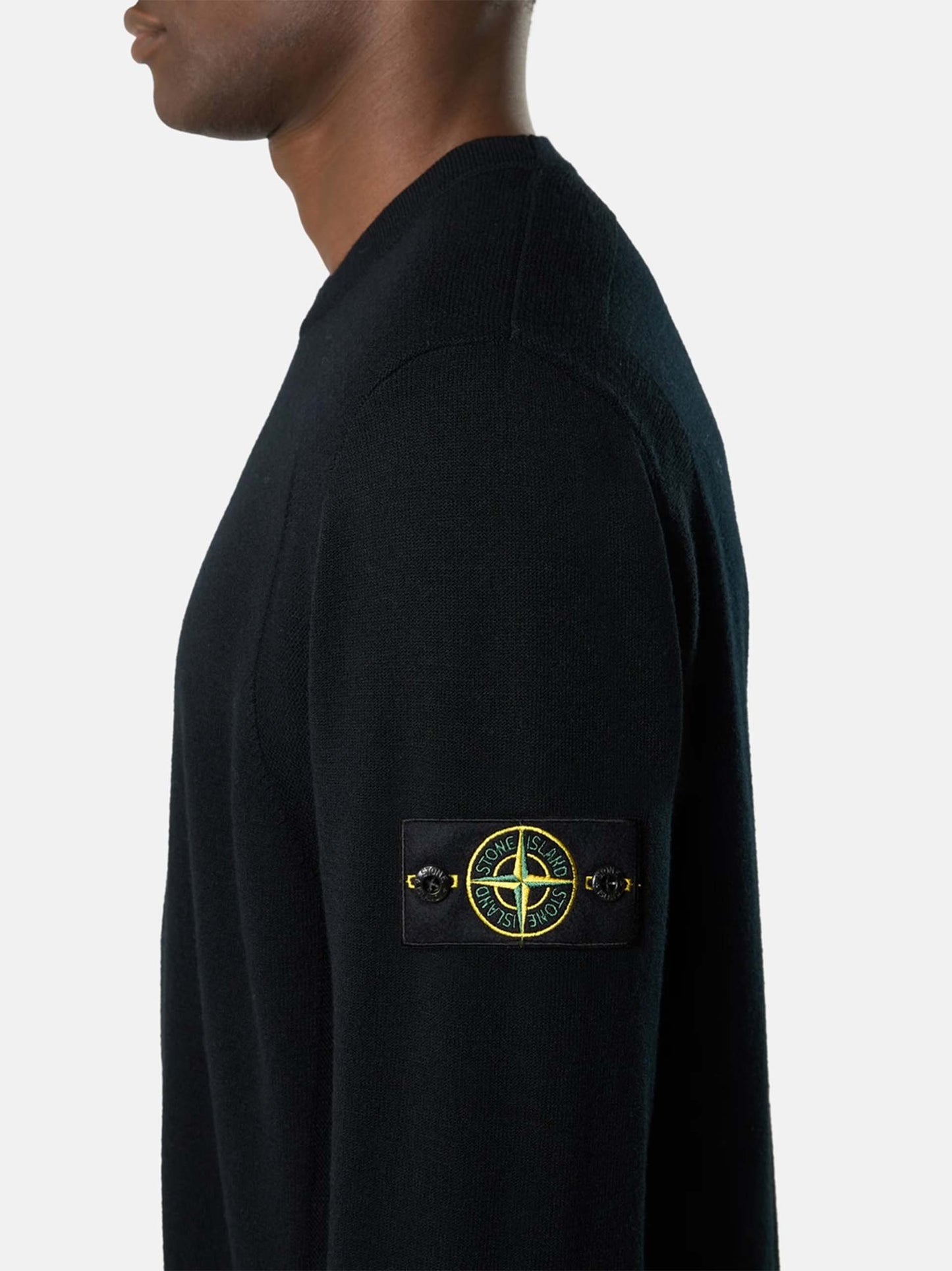 STONE ISLAND - Pullover aus Stretch-Wolle für Herren in Schwarz - Black