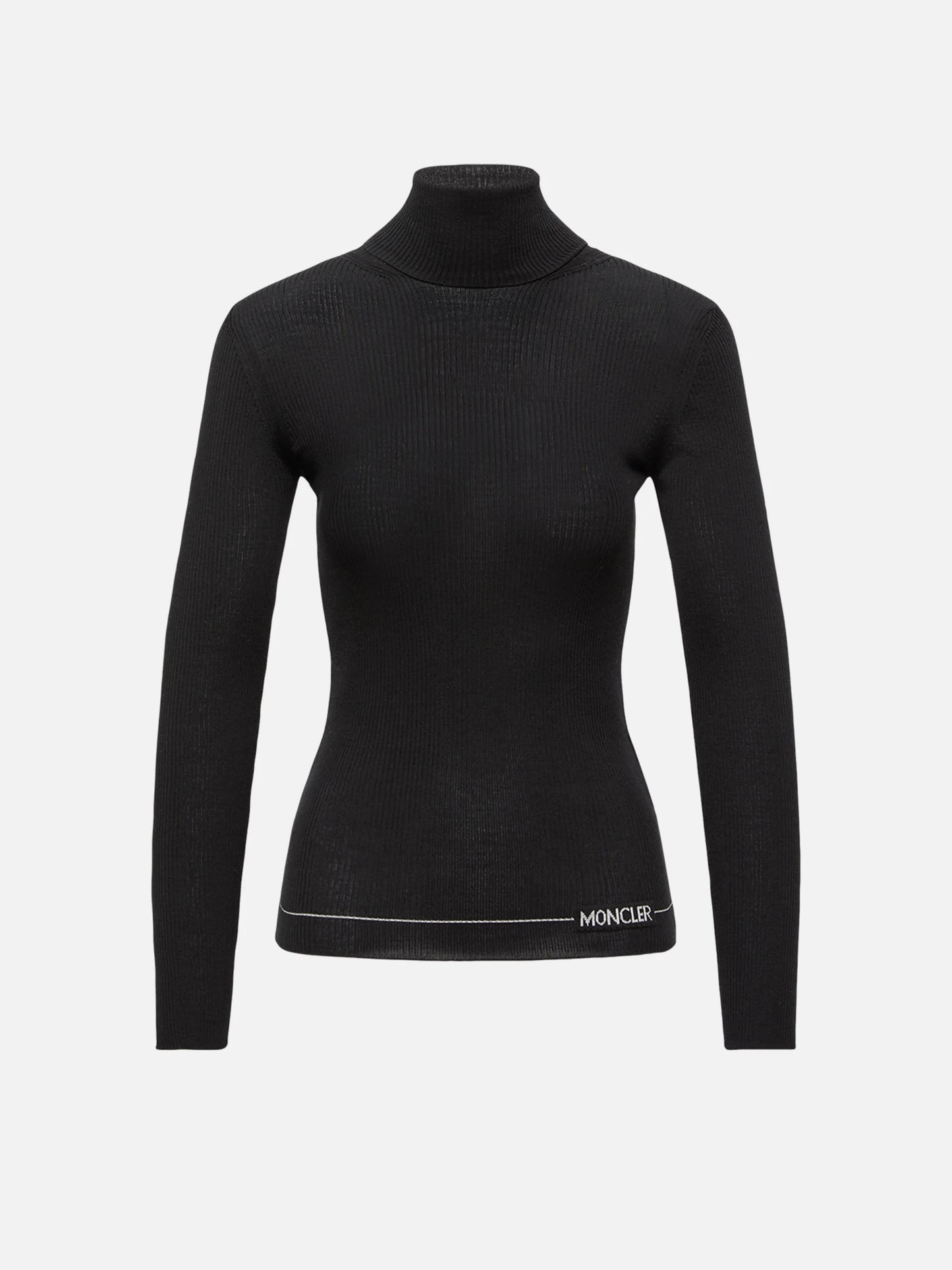 MONCLER - Logo-Rollkragenpullover aus Wolle für Damen