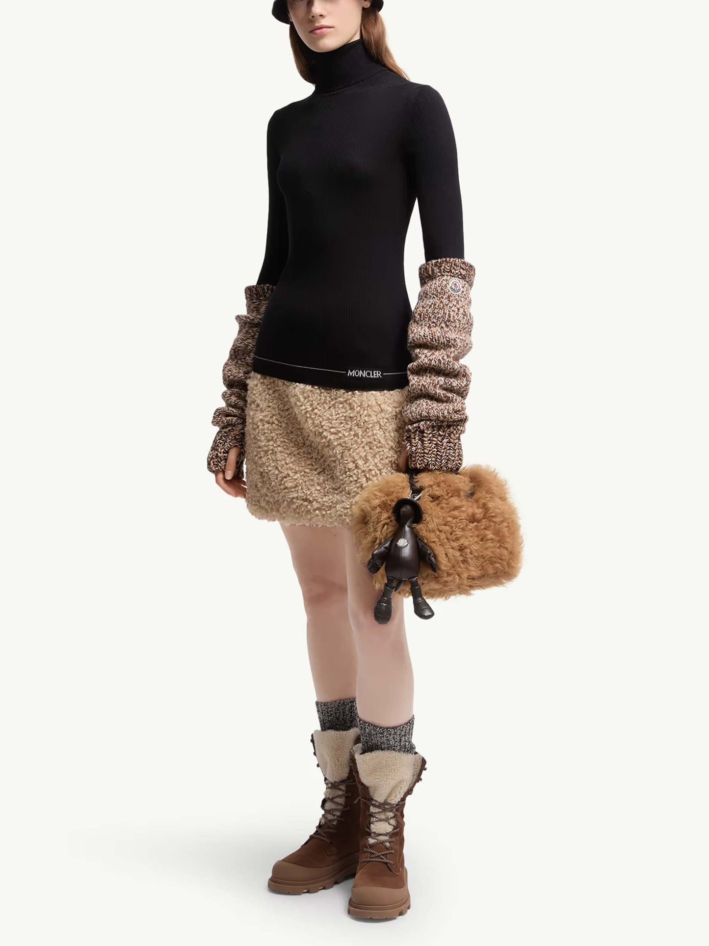 MONCLER - Logo-Rollkragenpullover aus Wolle für Damen
