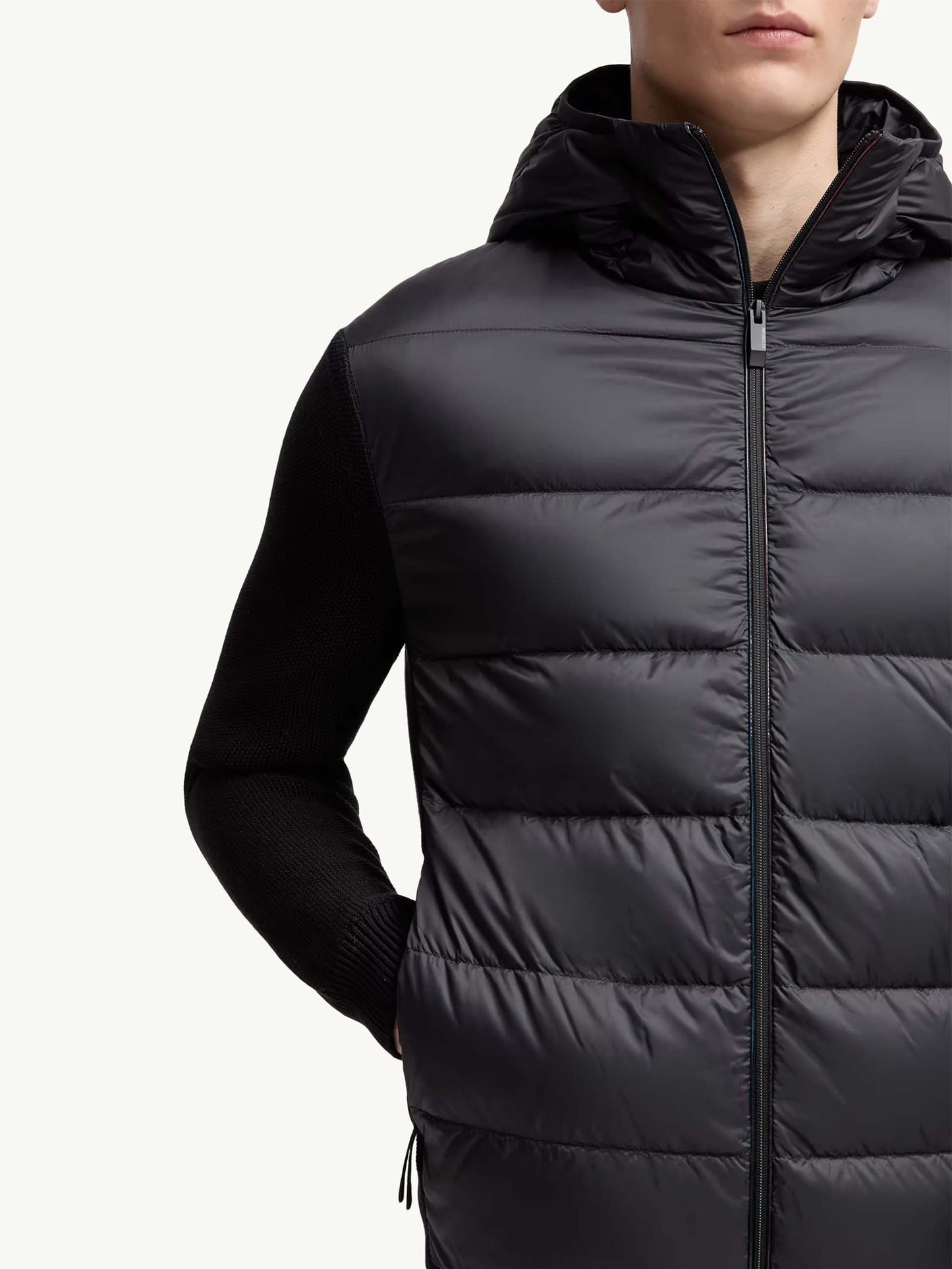 MONCLER - Daunen-Strickjacke mit Kapuze für Herren