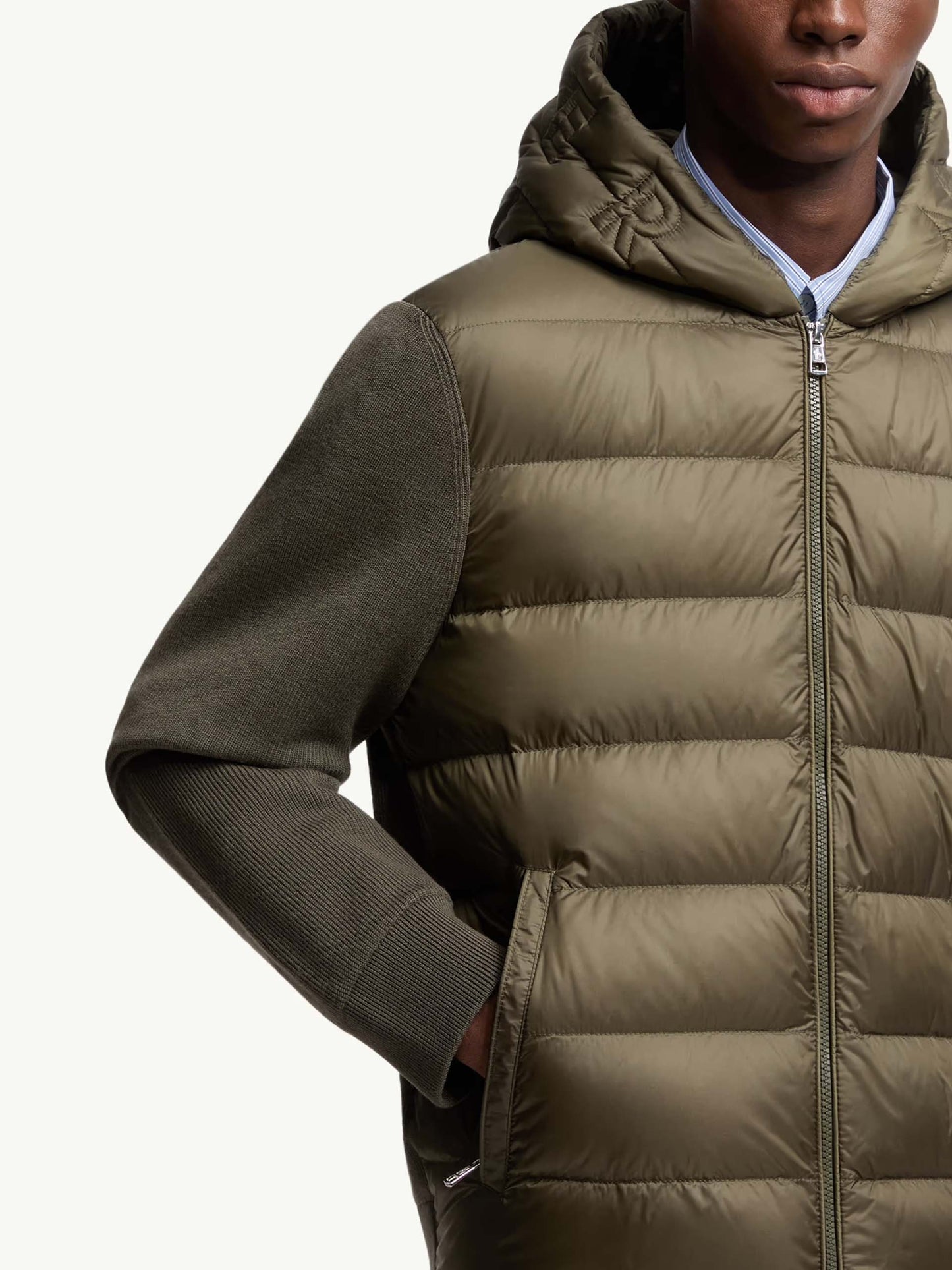 MONCLER - Daunen-Strickjacke mit Kapuze für Herren