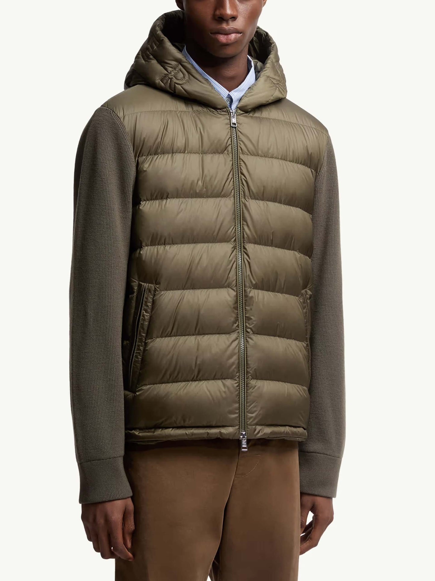 MONCLER - Daunen-Strickjacke mit Kapuze für Herren