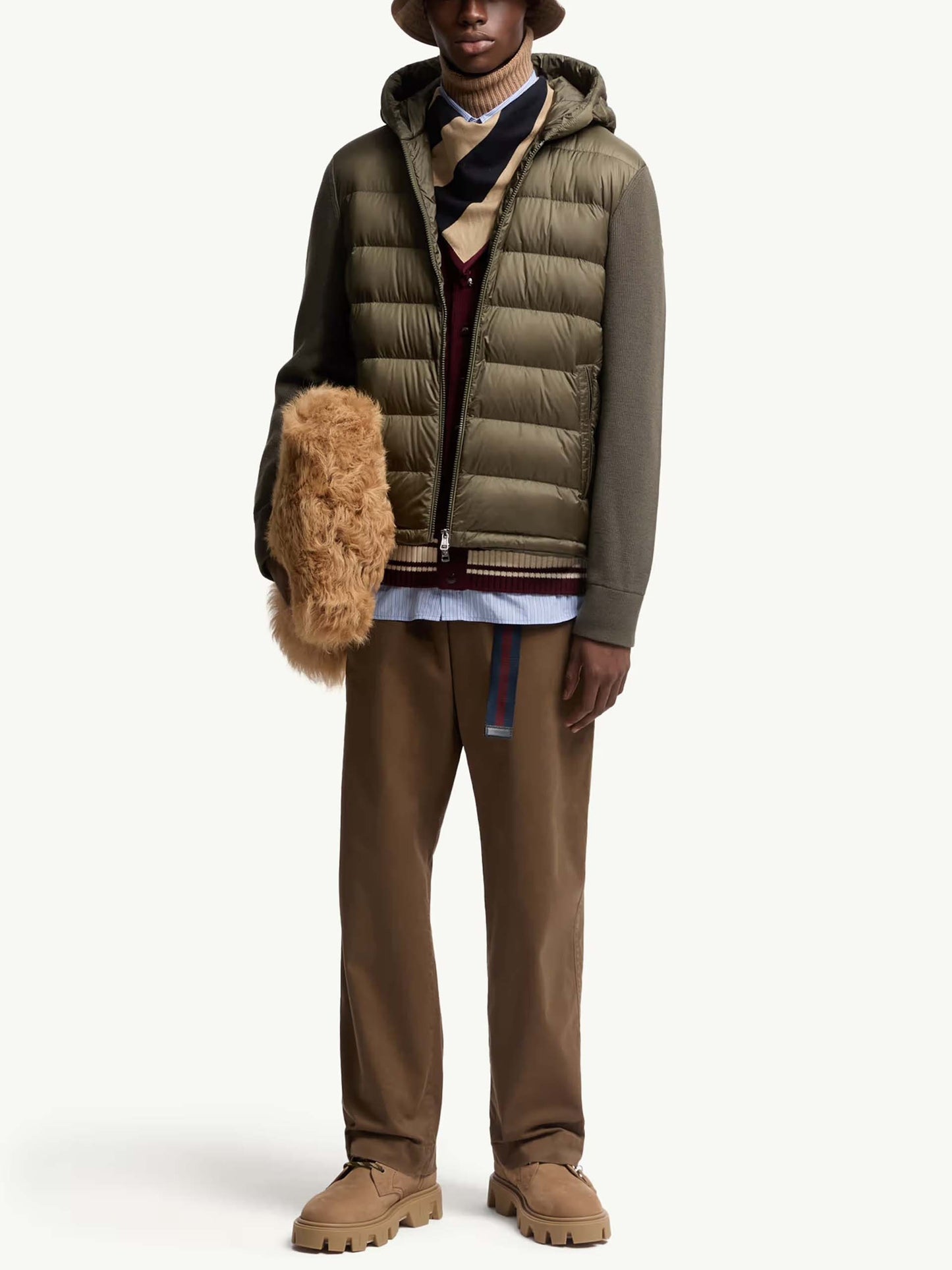 MONCLER - Daunen-Strickjacke mit Kapuze für Herren