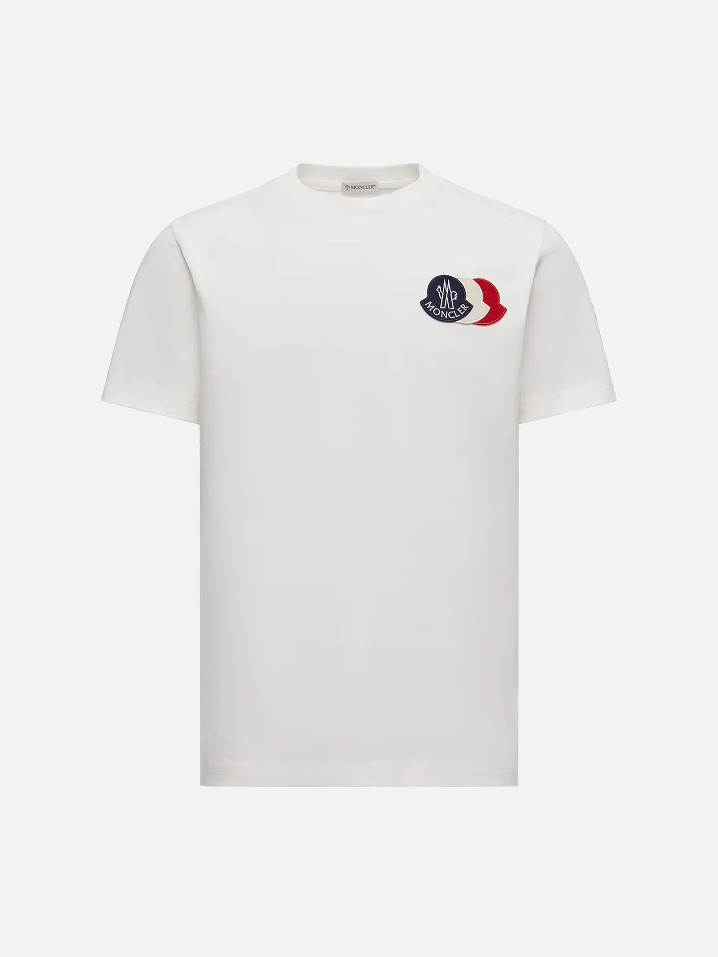 MONCLER - T-Shirt mit dreifarbigem Logo für Herren