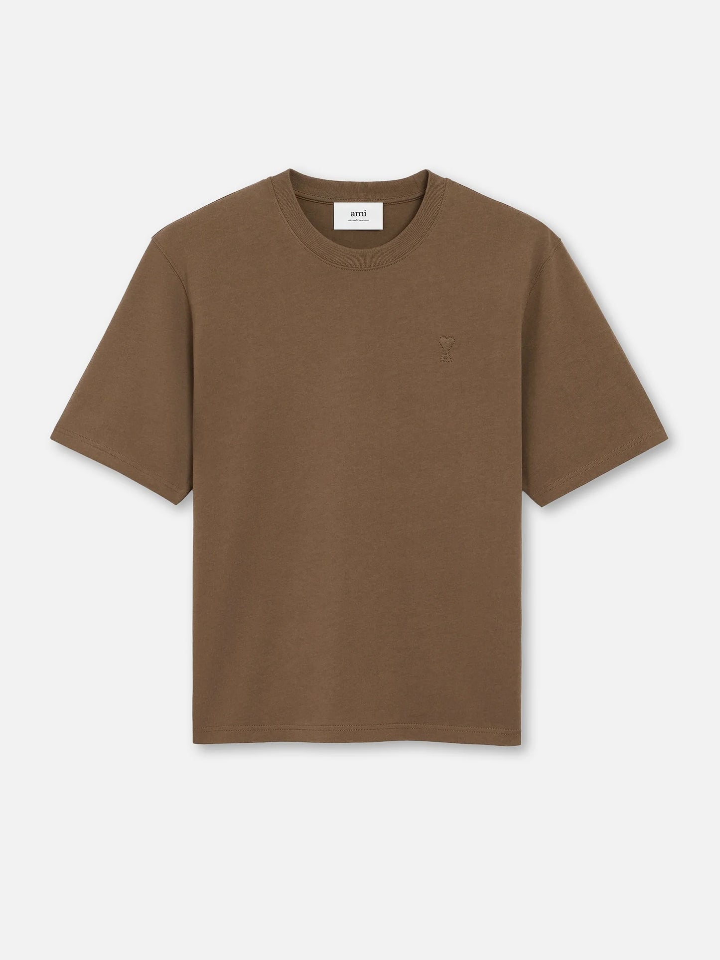 AMI PARIS - Oversized-T-Shirt aus Baumwolle mit Logo in Braun - Brown