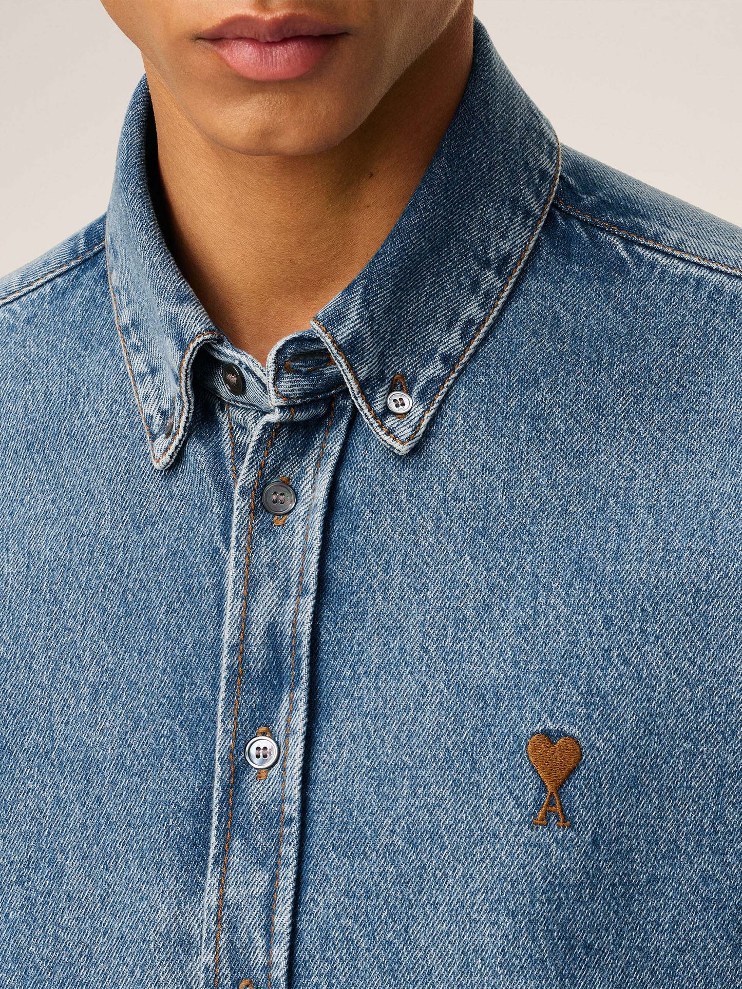 AMI PARIS - Jeanshemd Ami De Coeur mit Logo