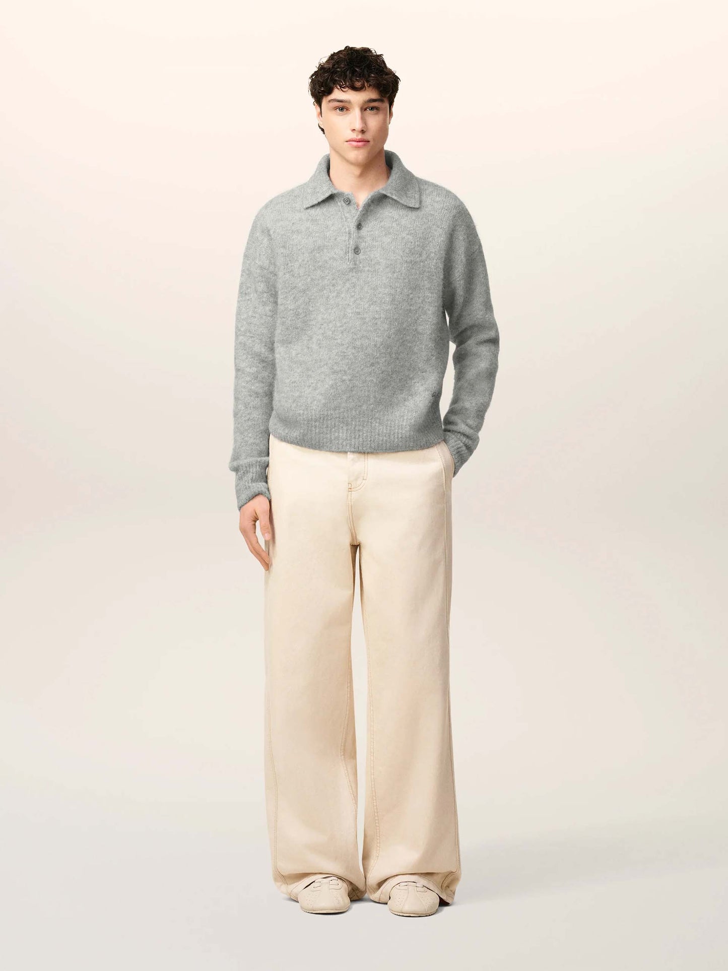 AMI PARIS - Polo-Pullover aus Alpakawolle für Herren