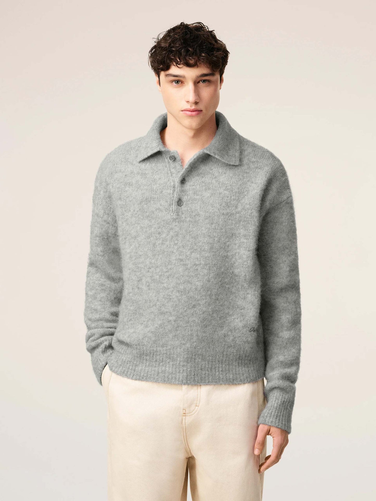 AMI PARIS - Polo-Pullover aus Alpakawolle für Herren