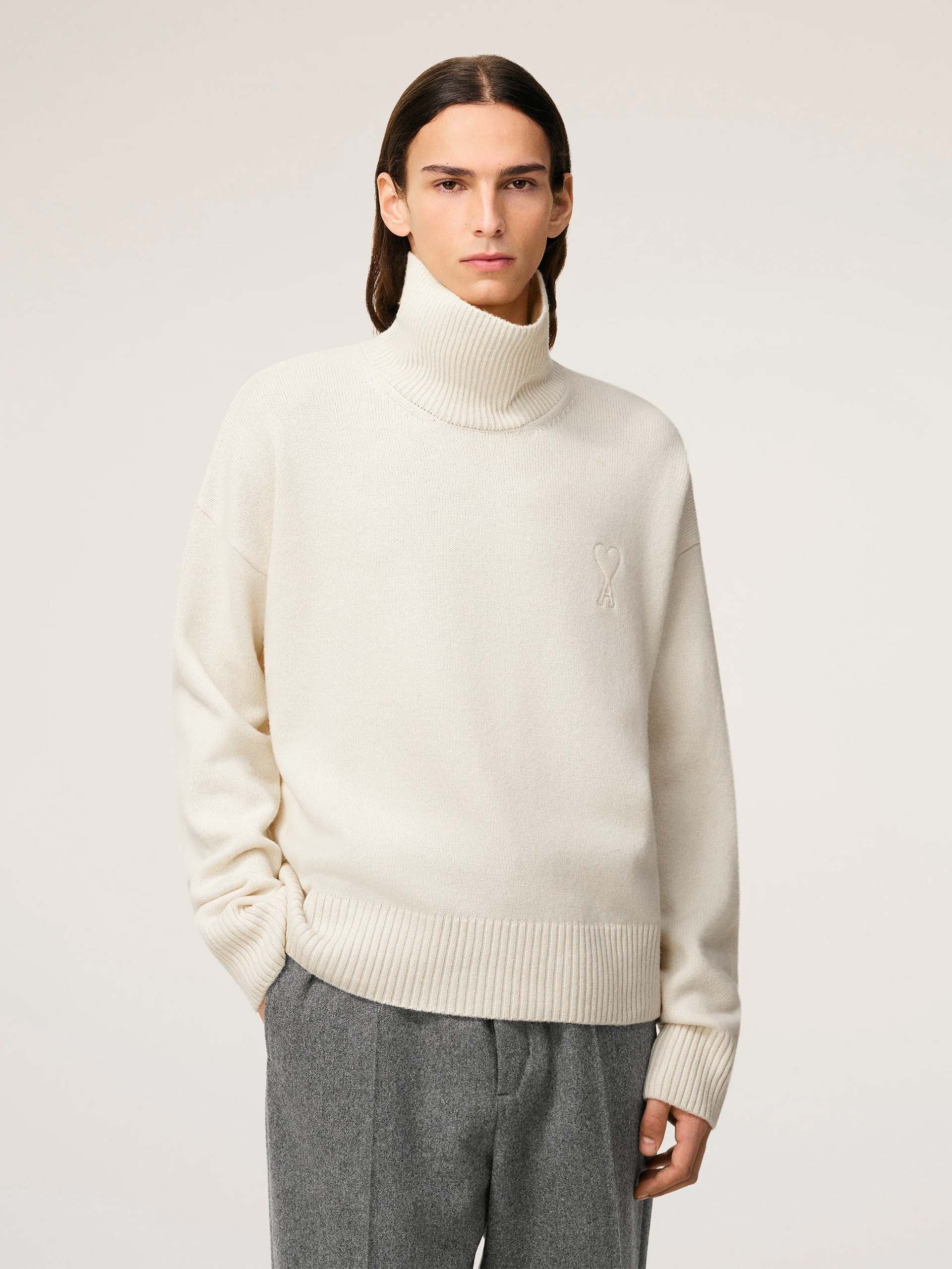 AMI PARIS - Rollkragenpullover Ami De Coeur mit Logo