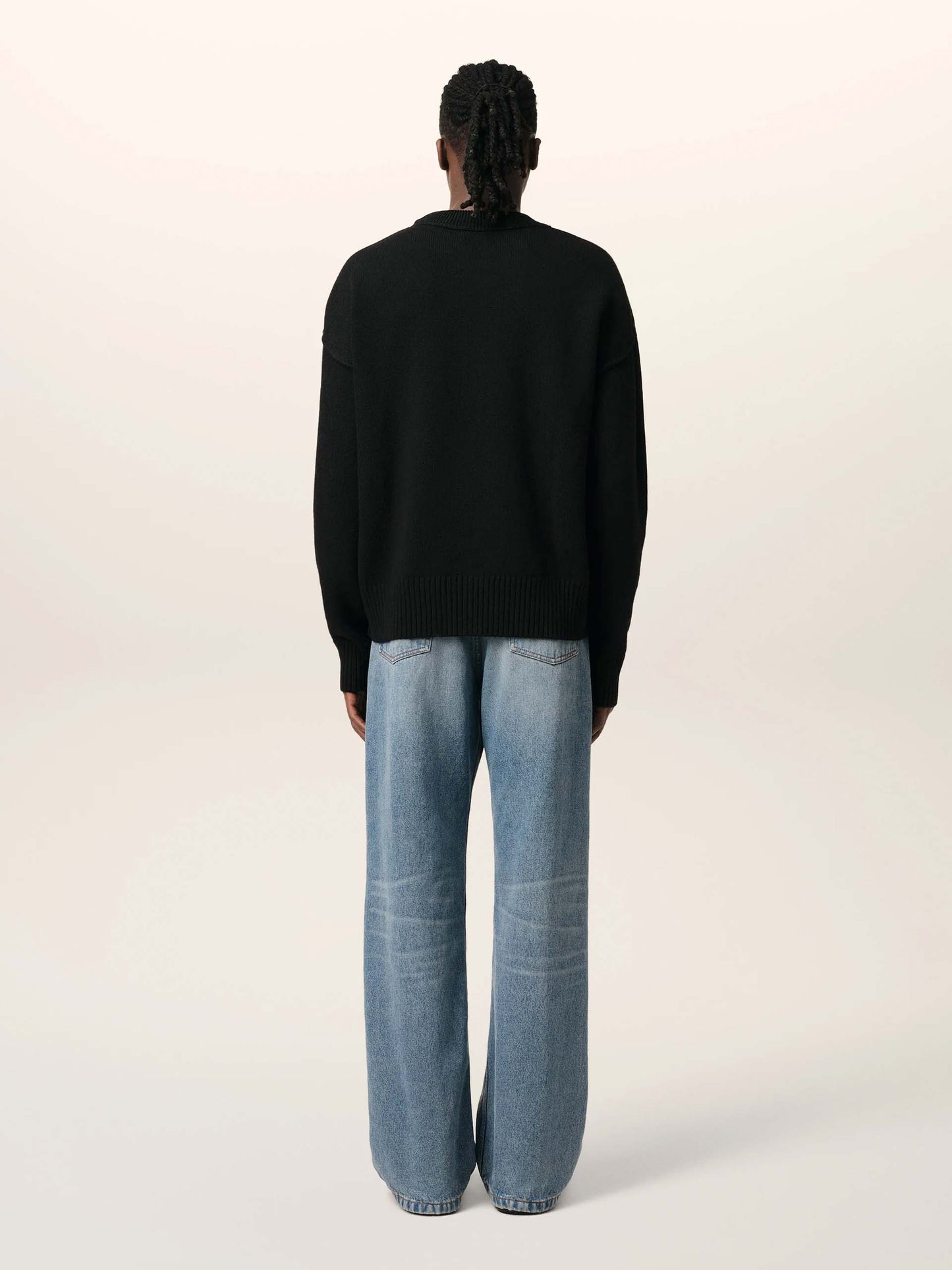 AMI PARIS - Pullover Ami De Coeur mit rotem Logo in Schwarz - Black