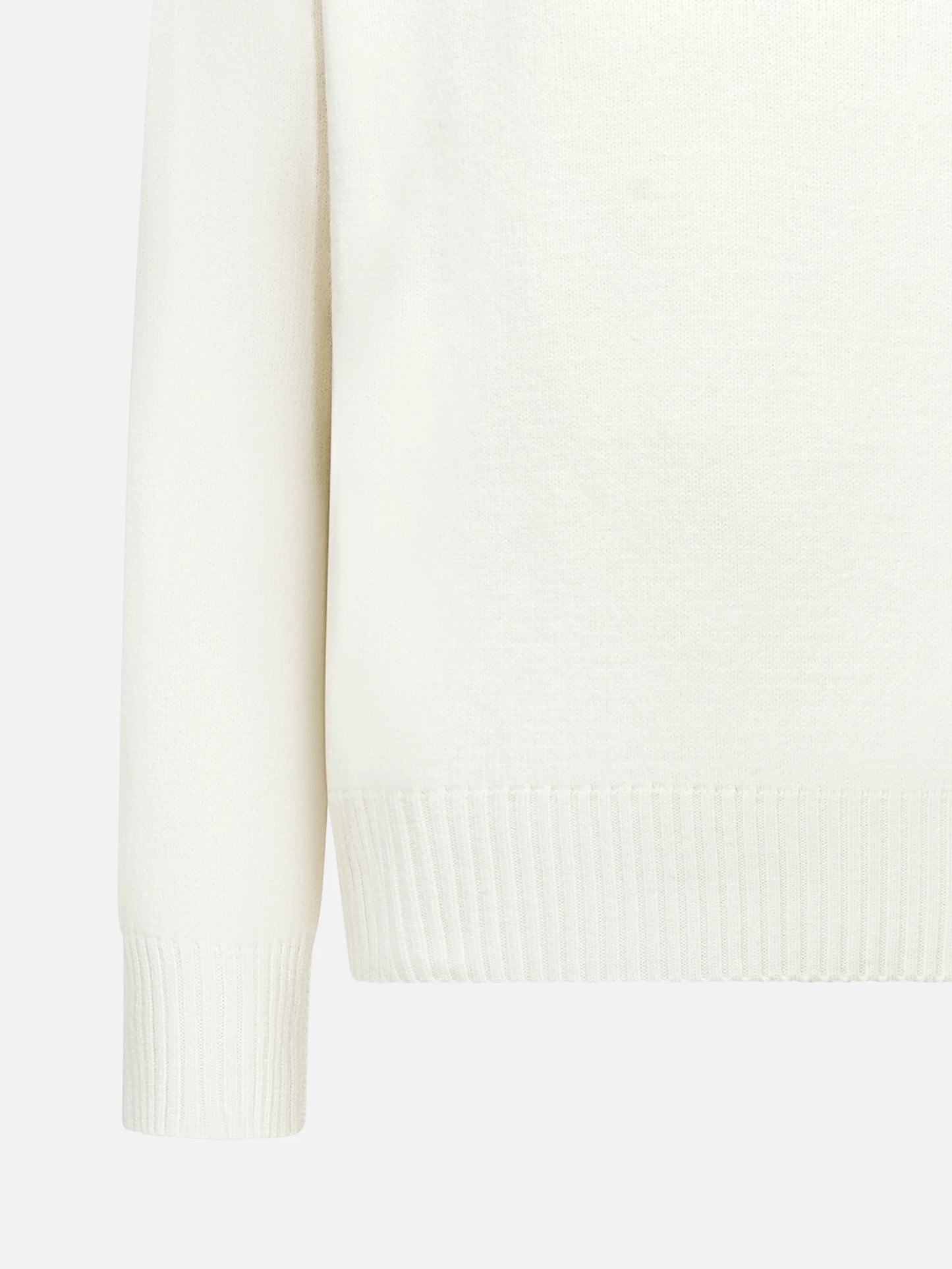 AMI PARIS - Rollkragenpullover Ami De Coeur mit Logo in Weiß / Schwarz - White / Black