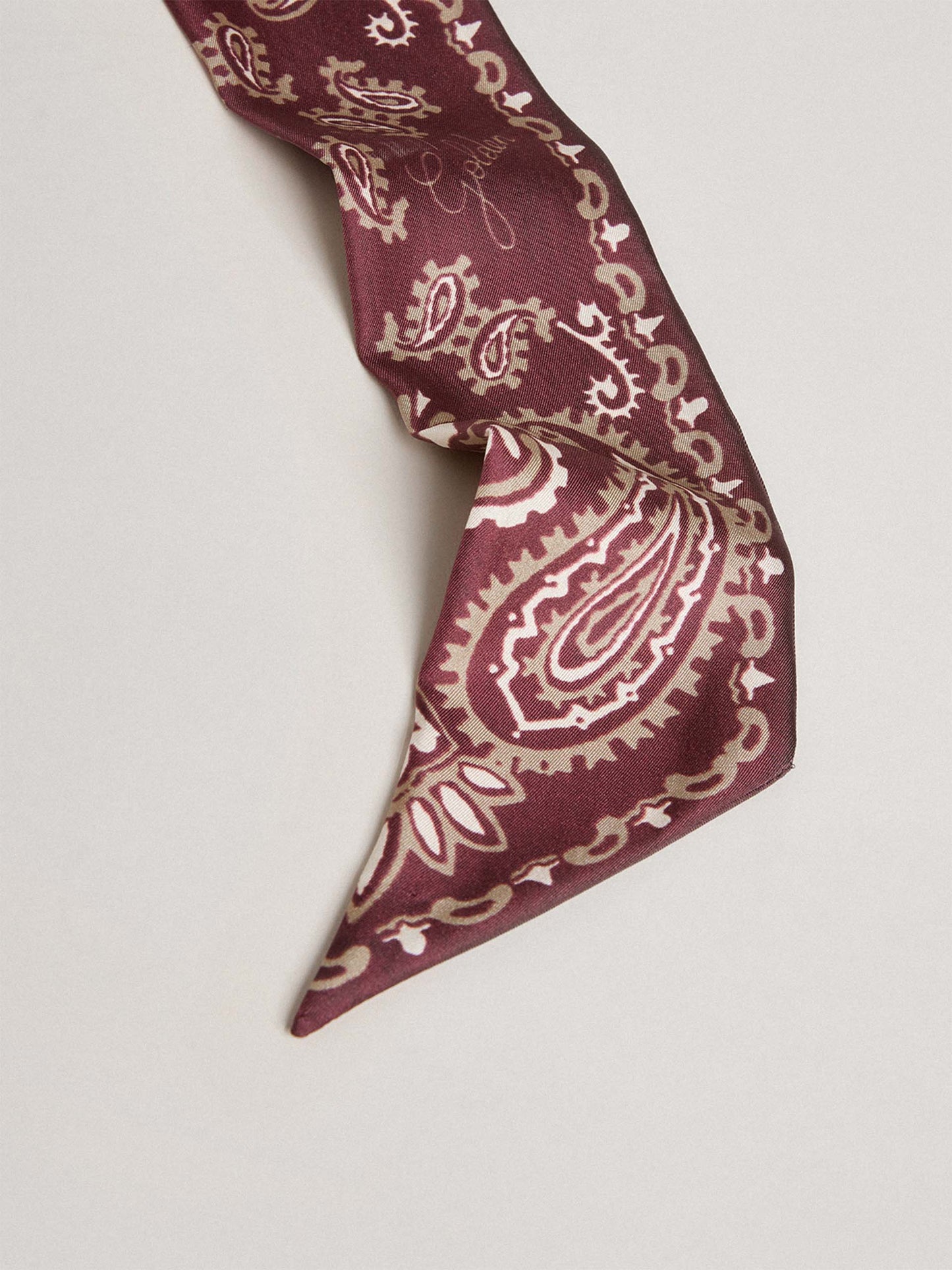 GOLDEN GOOSE - Seidentuch mit Paisleymuster in Bordeauxrot - Bordeaux red