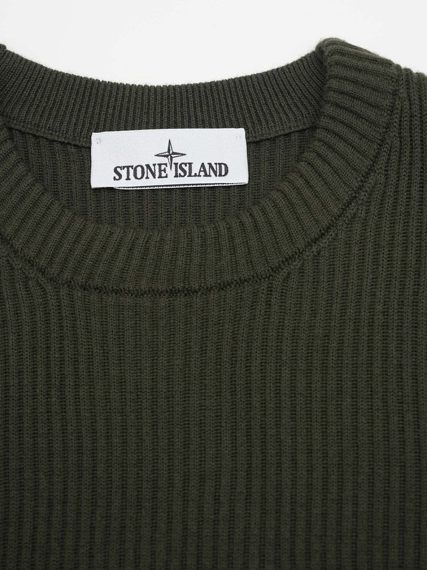STONE ISLAND - Pullover aus Rippstrick für Herren in Militärgrün - Military green