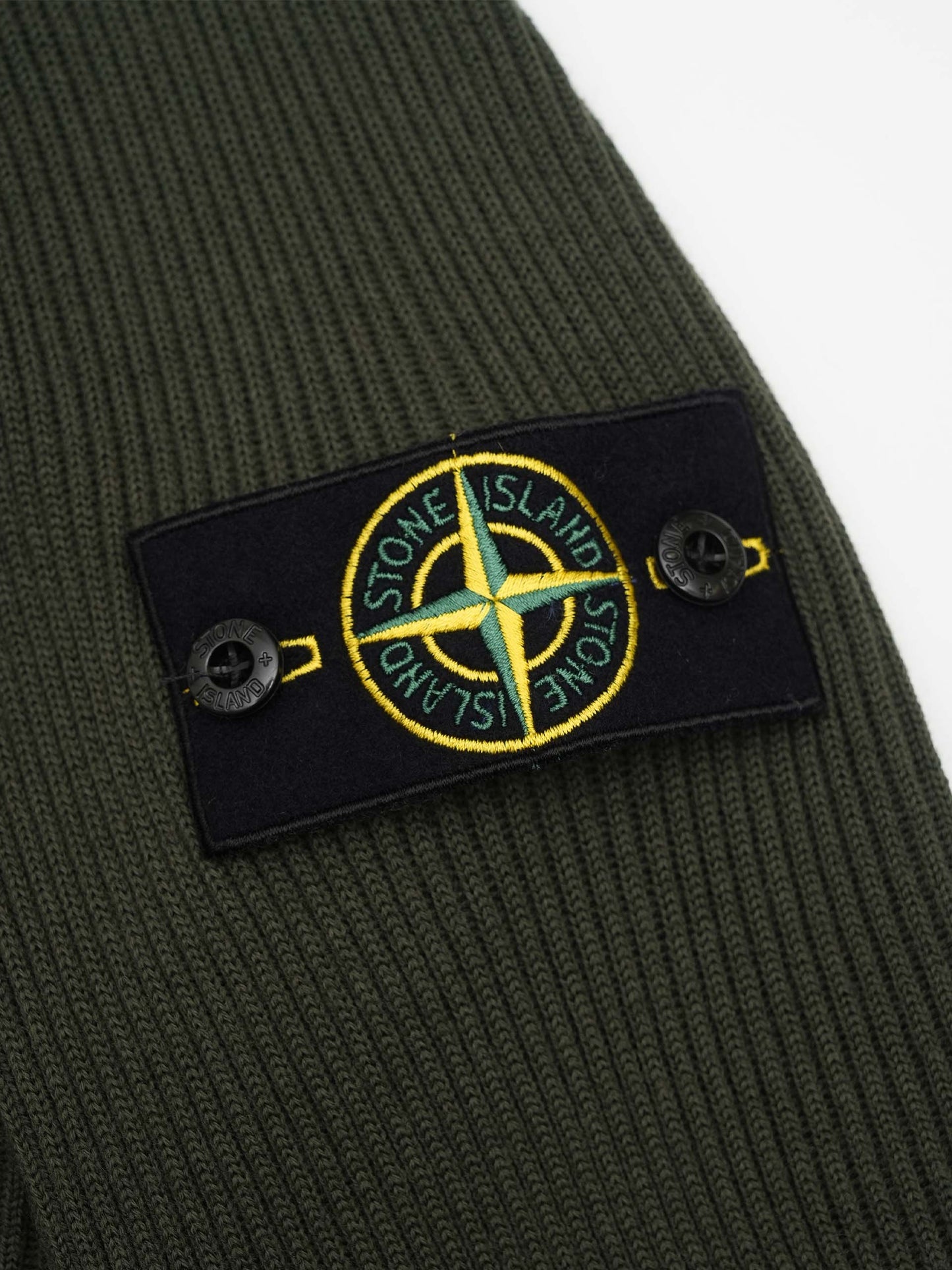 STONE ISLAND - Pullover aus Rippstrick für Herren in Militärgrün - Military green