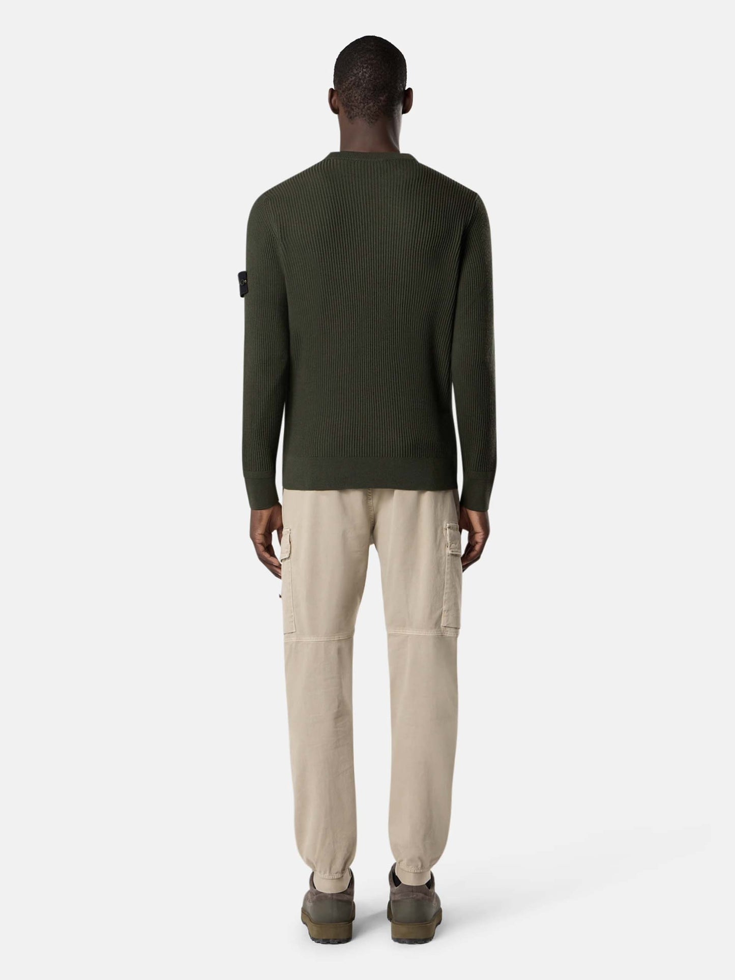 STONE ISLAND - Pullover aus Rippstrick für Herren in Militärgrün - Military green