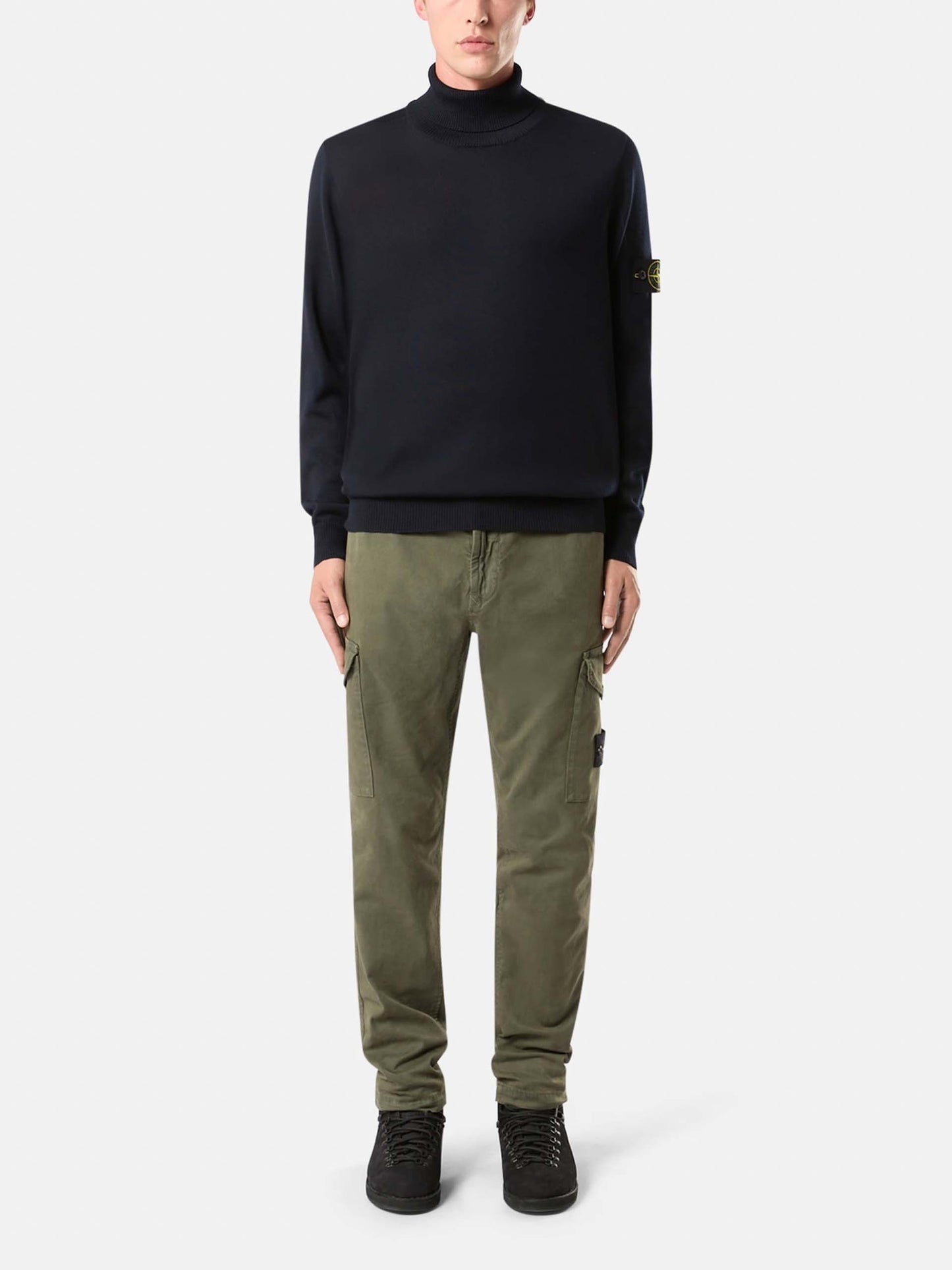 STONE ISLAND - Rollkragenpullover mit Logo-Patch für Herren