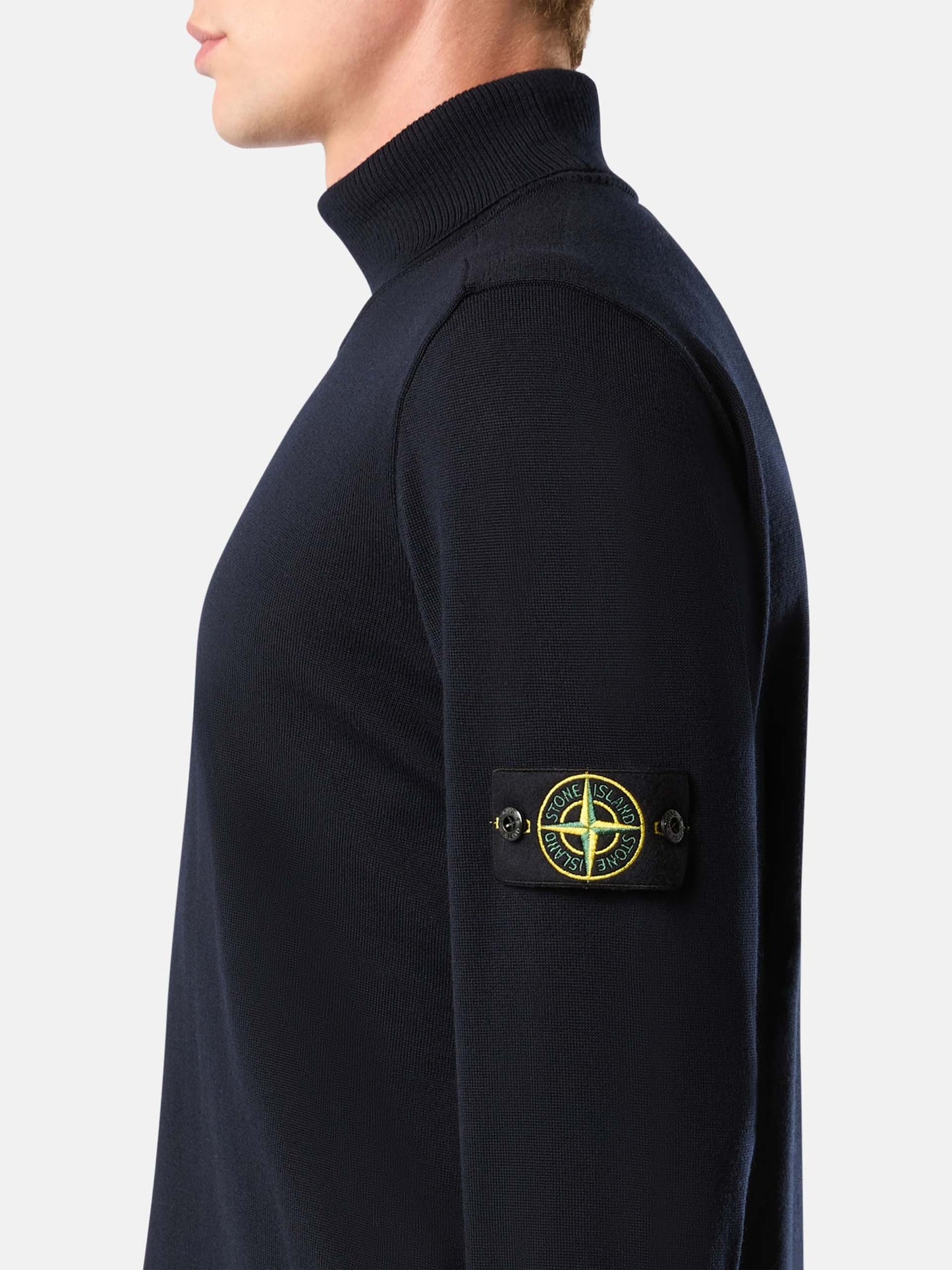 STONE ISLAND - Rollkragenpullover mit Logo-Patch für Herren