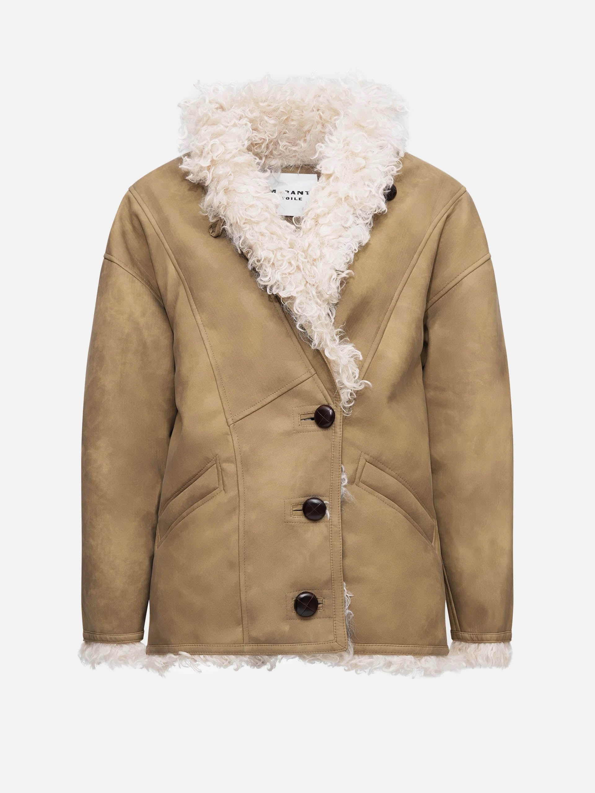 MARANT ETOILE - Mantel Clea in Lammfell-Optik für Damen