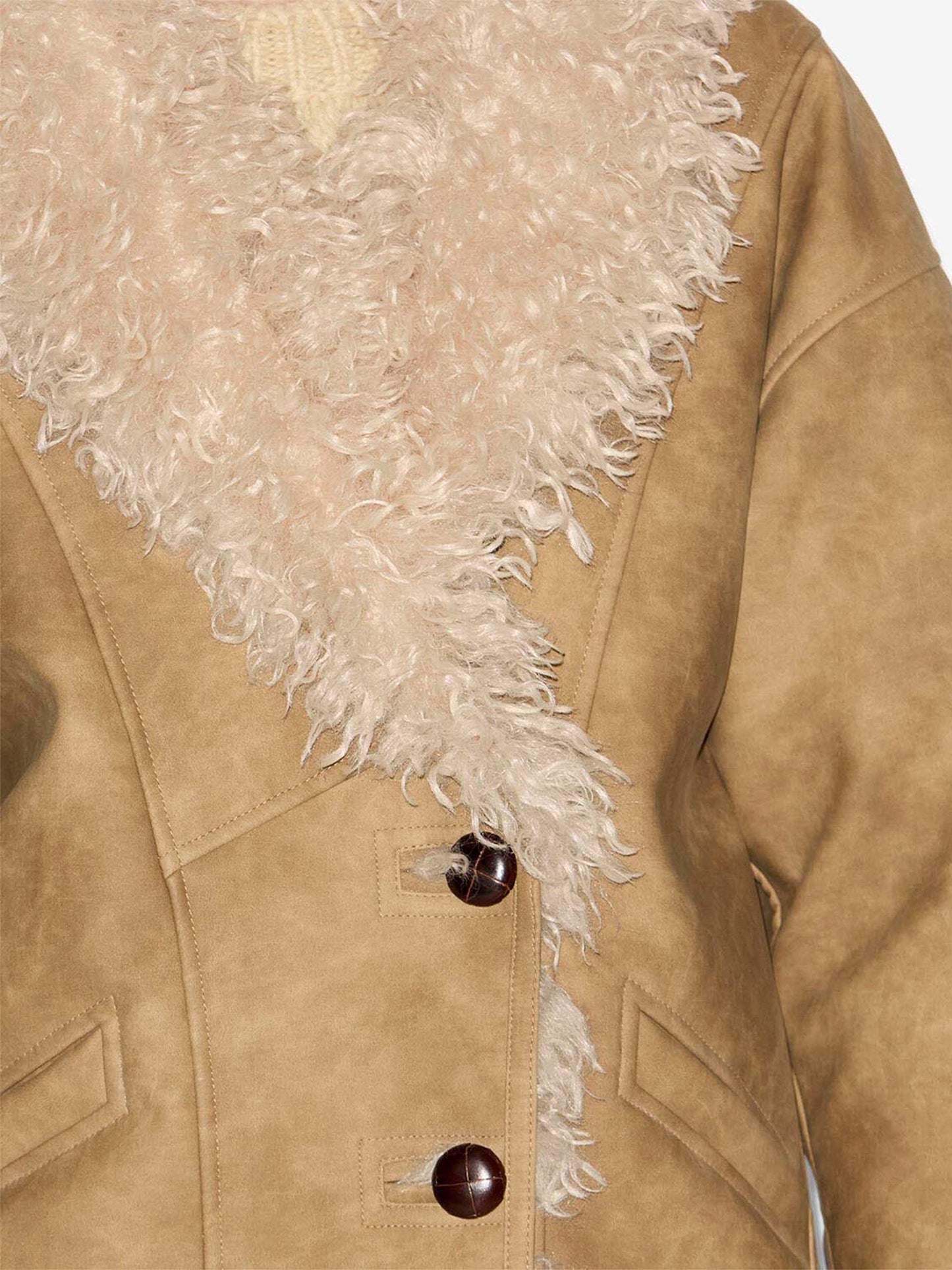 MARANT ETOILE - Mantel Clea in Lammfell-Optik für Damen