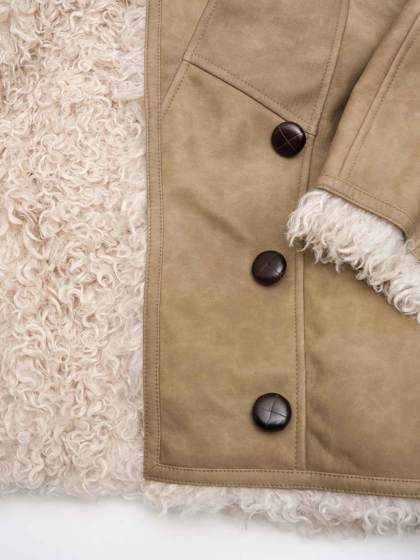 MARANT ETOILE - Mantel Clea in Lammfell-Optik für Damen