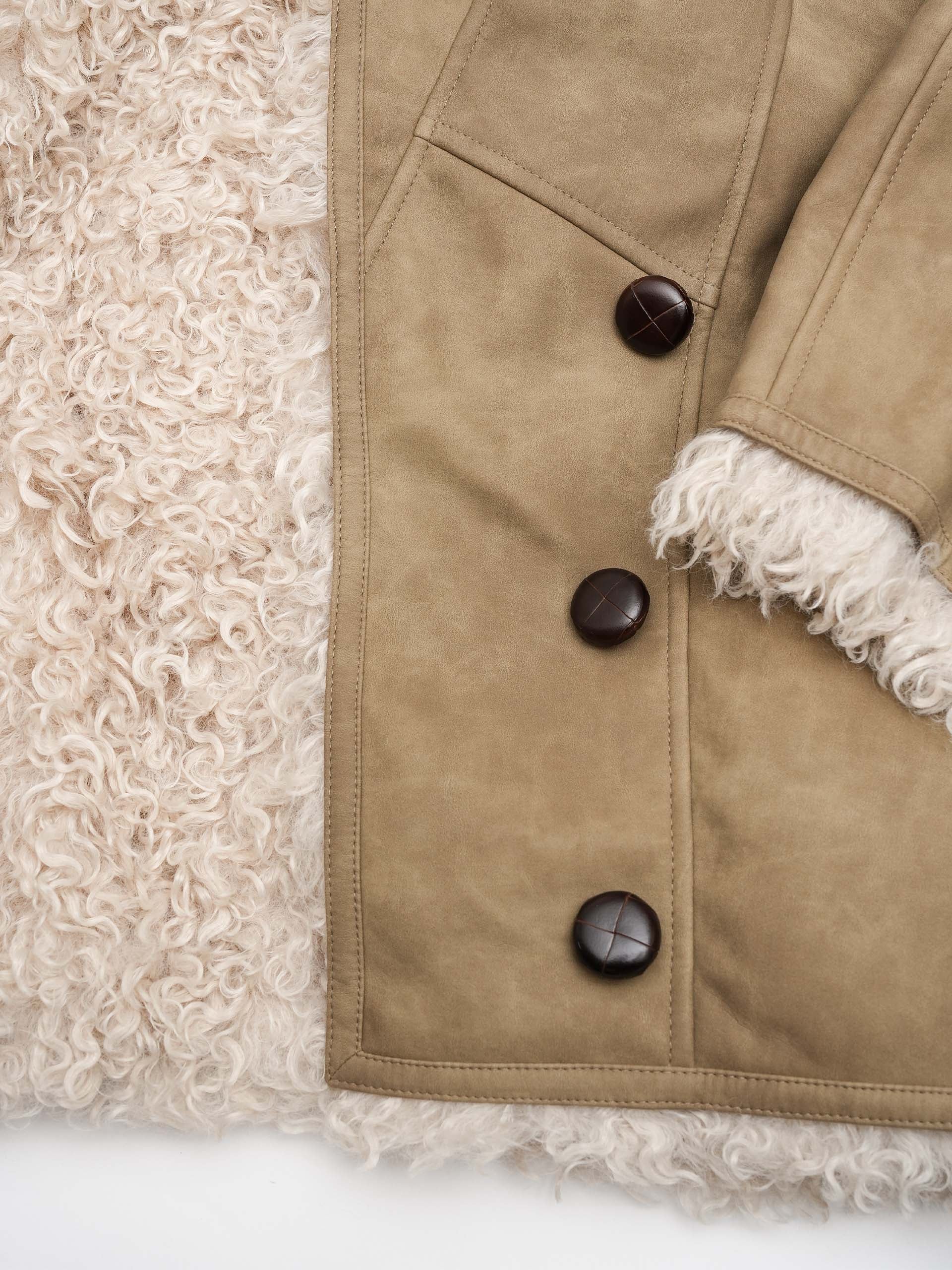 MARANT ETOILE - Mantel Clea in Lammfell-Optik für Damen