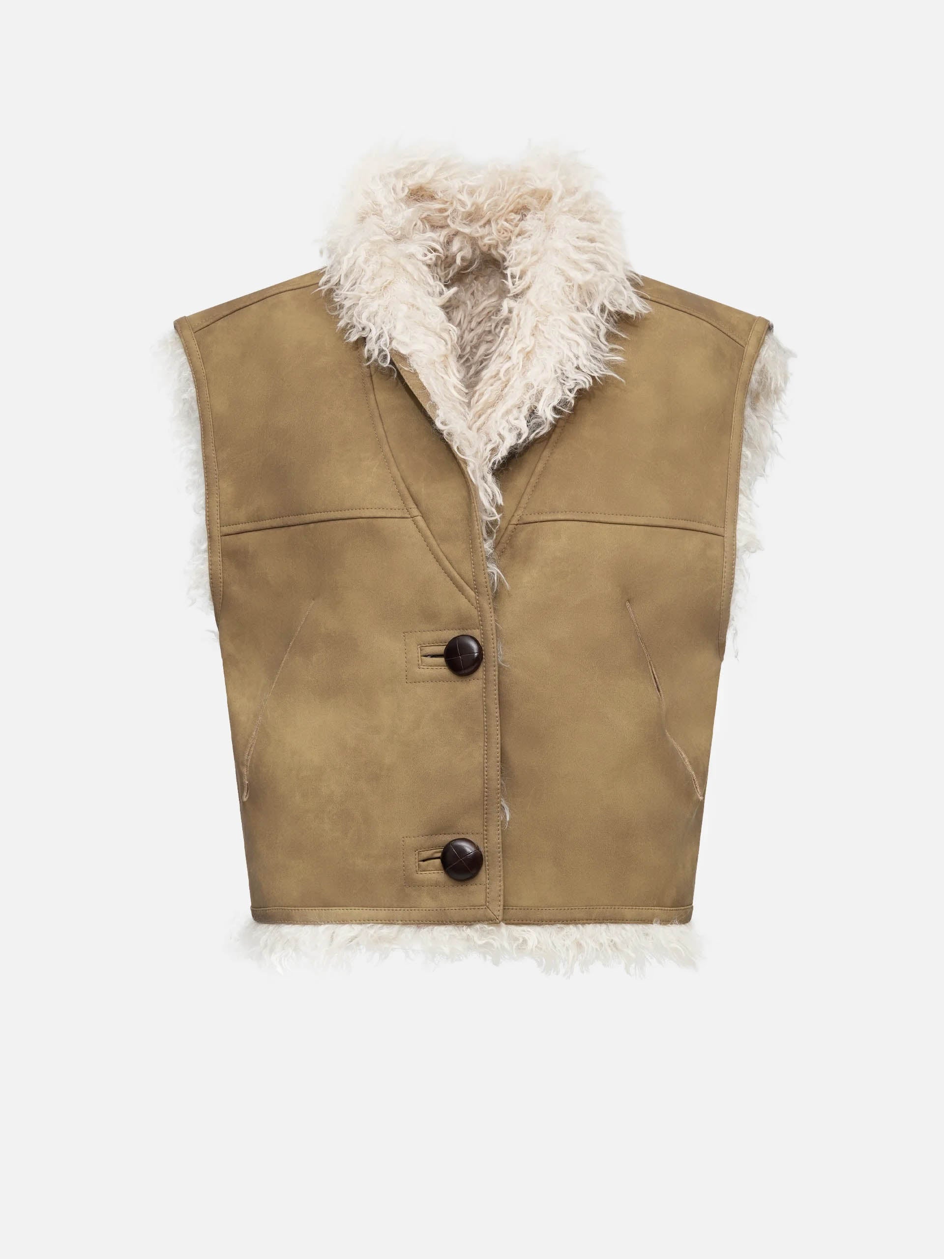 MARANT ETOILE - Weste Clara in Lammfell-Optik für Damen
