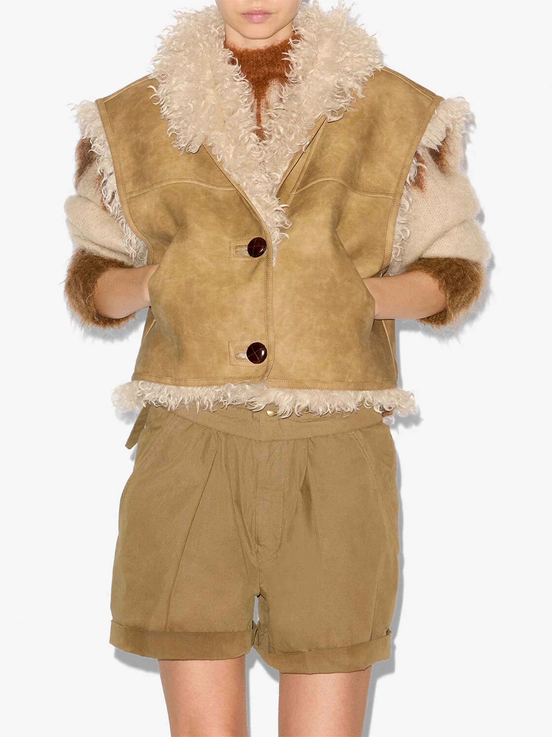 MARANT ETOILE - Weste Clara in Lammfell-Optik für Damen