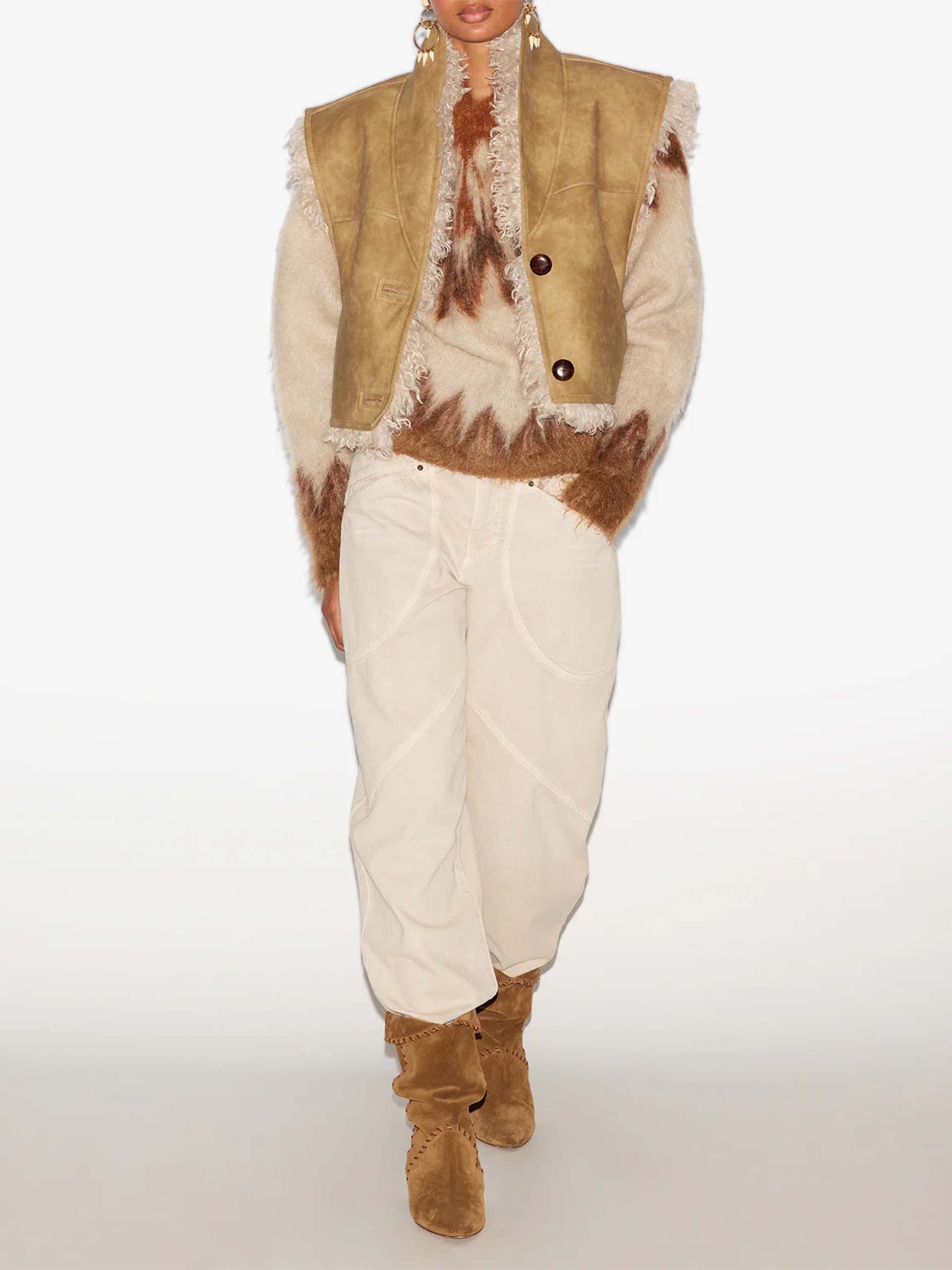 MARANT ETOILE - Weste Clara in Lammfell-Optik für Damen