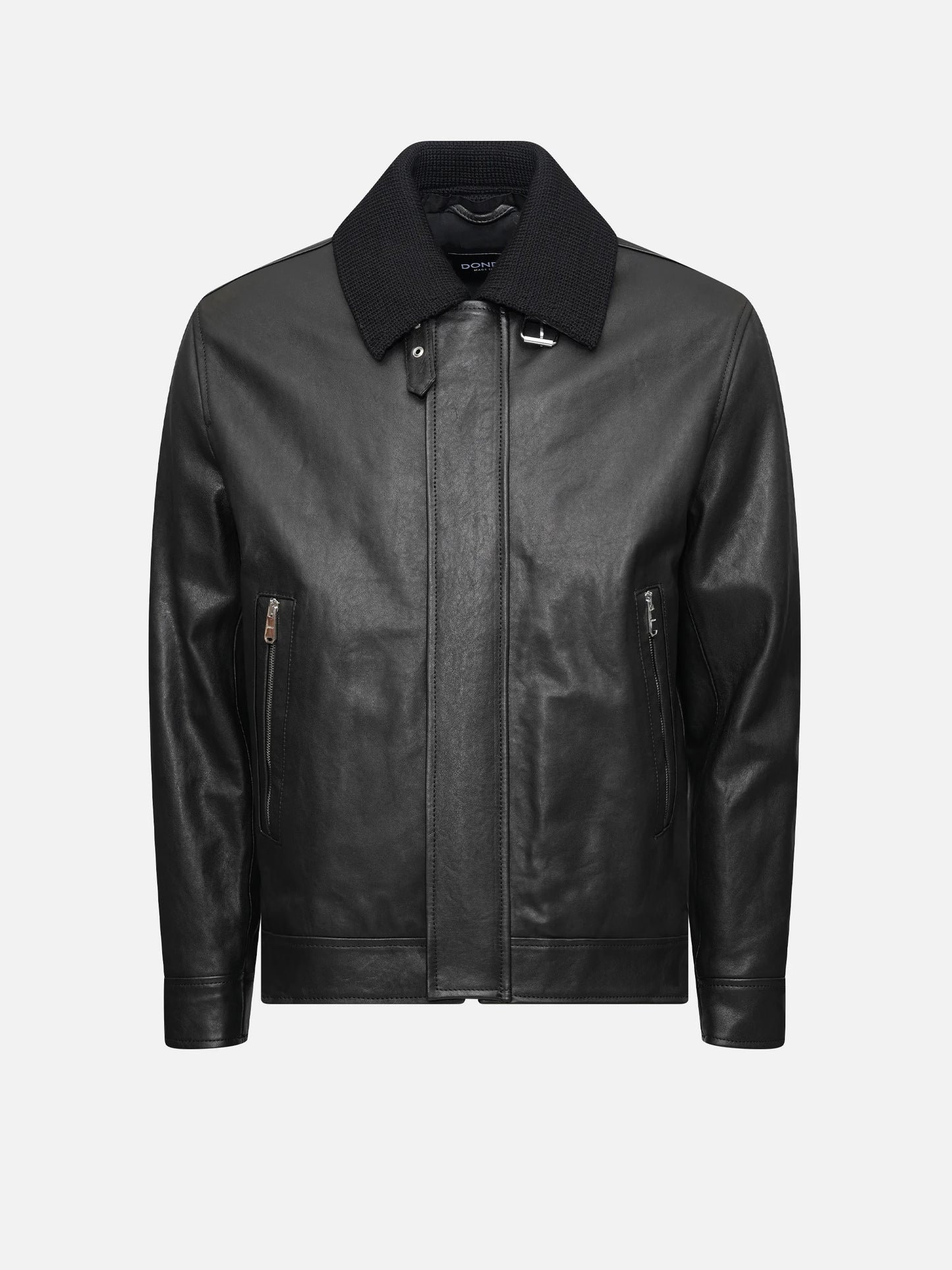 Nappa leather flight jacket for men