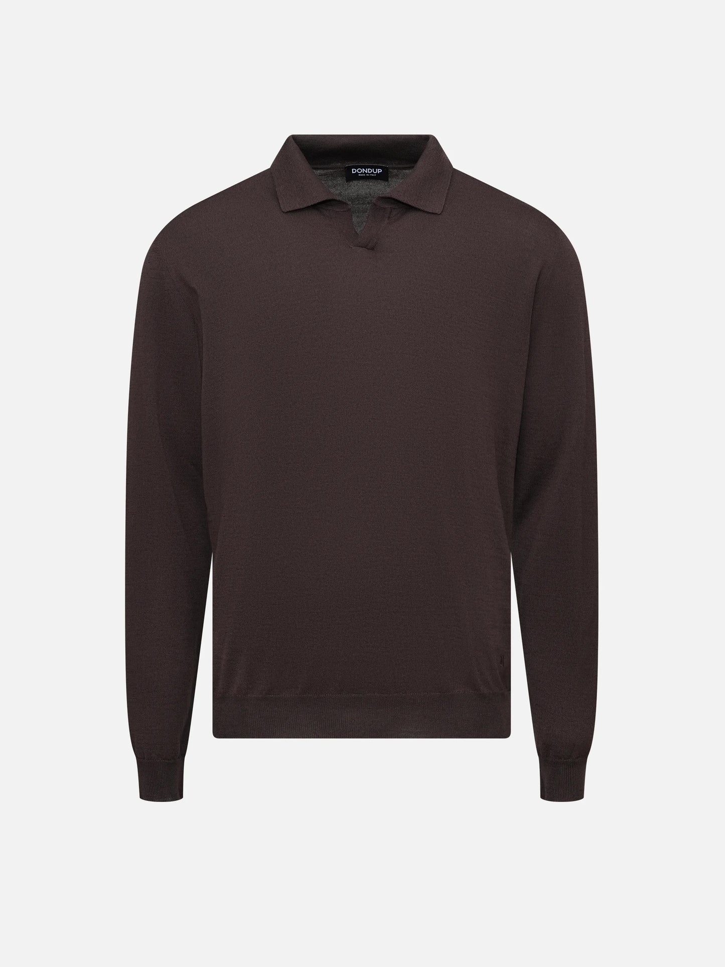 Wool blend polo sweater for men