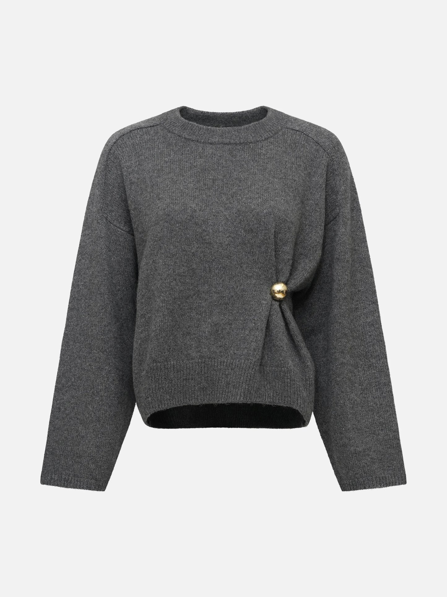 LOULOU DE SAISON - Bill Pullover mit Metall-Detail für Damen in Anthrazitgrau - Anthracite grey