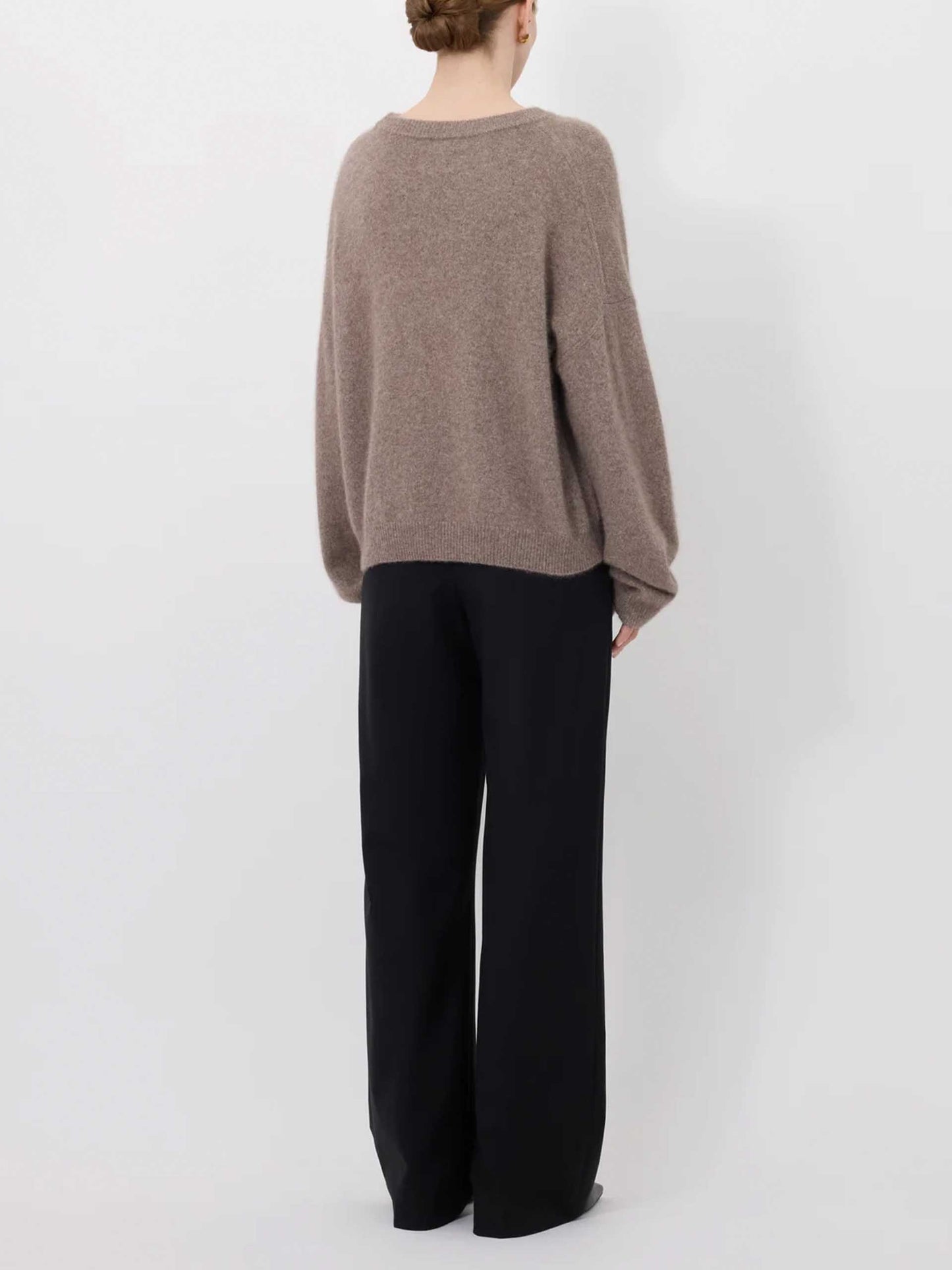 LOULOU DE SAISON - Tristan Pullover aus Yakwolle für Damen in Taupe Melange