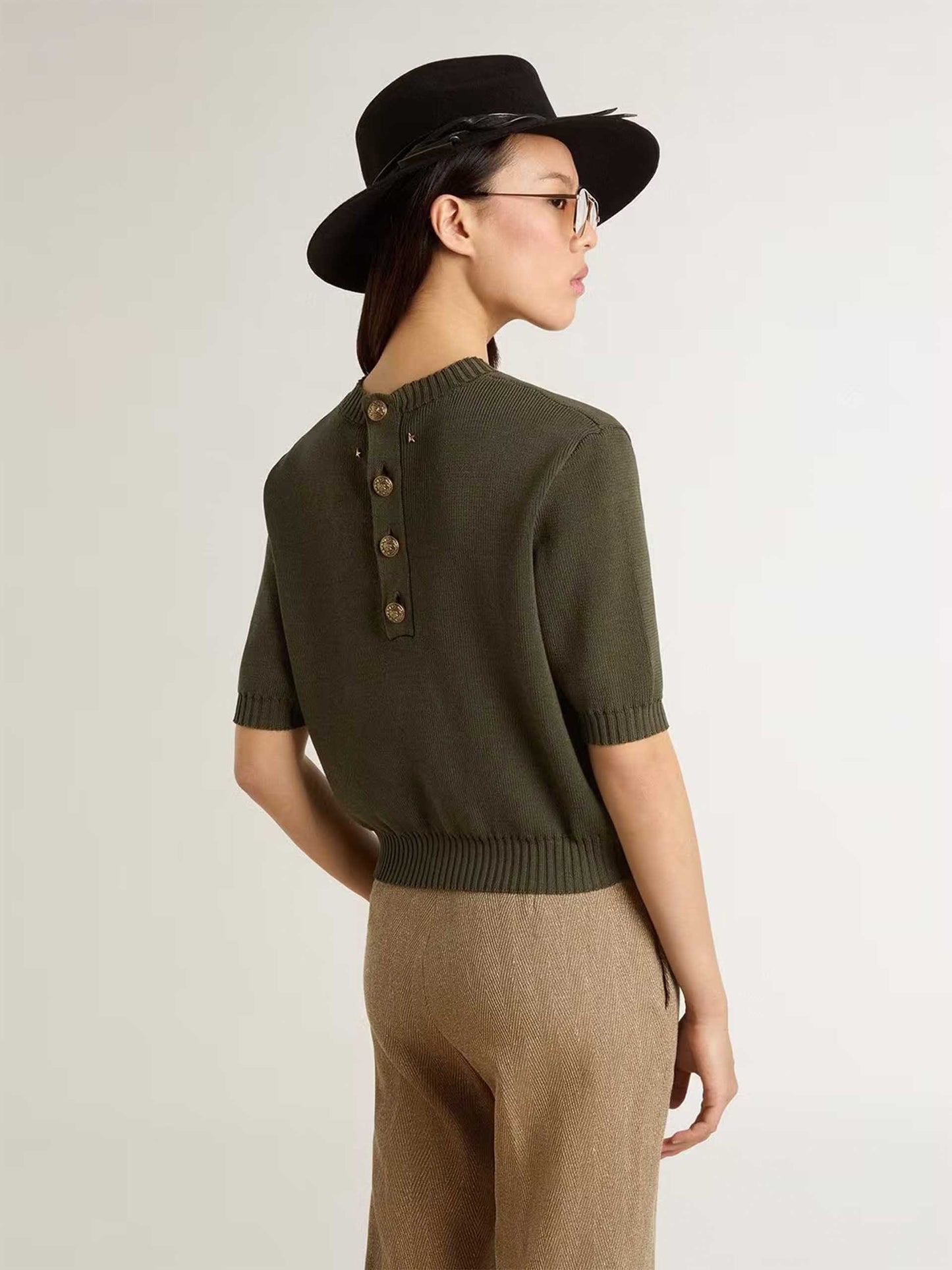 GOLDEN GOOSE - Kurzarm-Pullover Ottavia für Damen