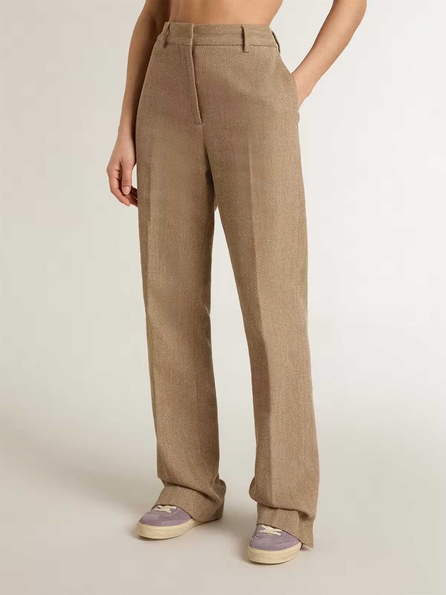 GOLDEN GOOSE - Hose Maewa mit Fischgrätmuster für Damen