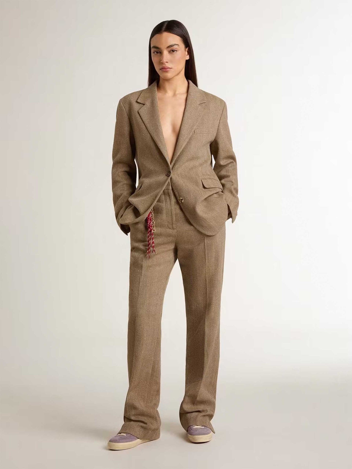 GOLDEN GOOSE - Blazer Maia mit Fischgrätmuster für Damen