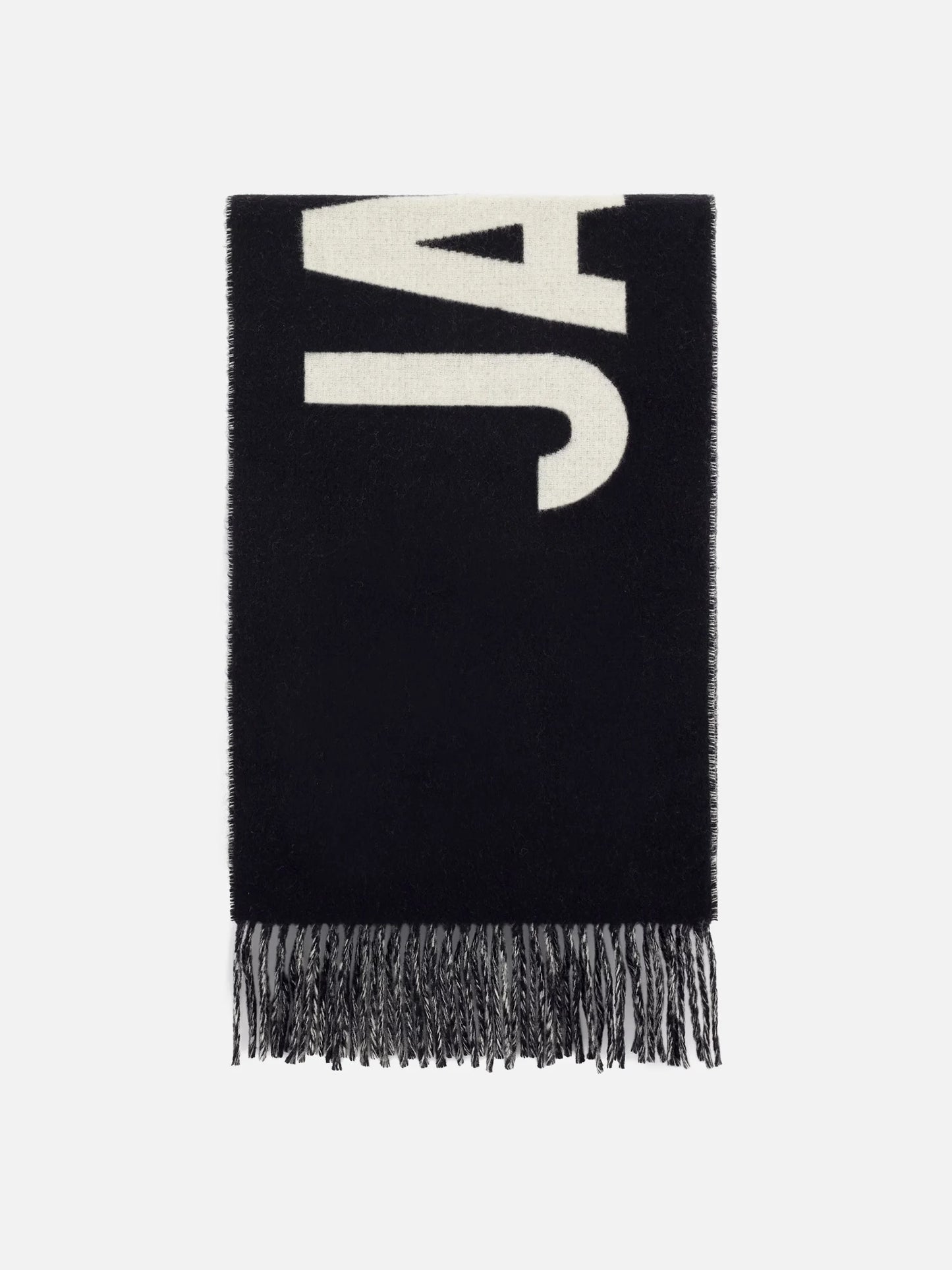 JACQUEMUS - Schal mit Logo aus Wolle in Schwarz - Black