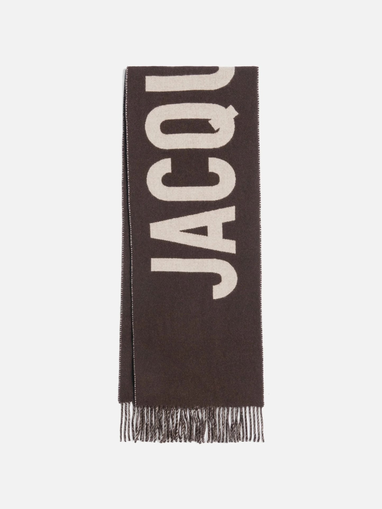 JACQUEMUS - Schal mit Logo aus Wolle in Braun - Brown
