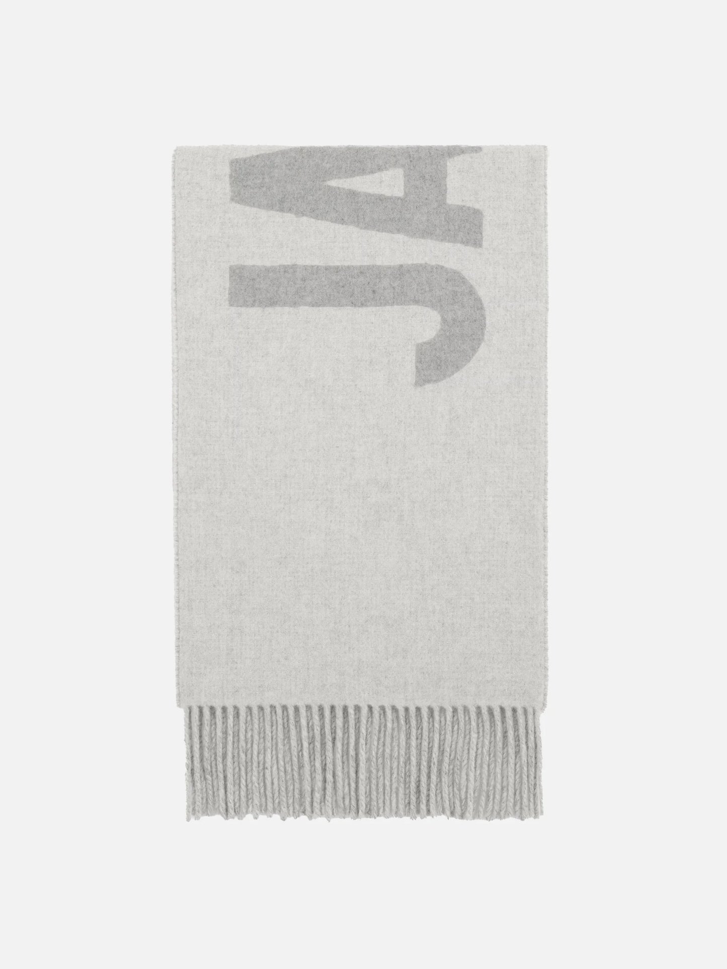 JACQUEMUS - Schal mit Logo aus Wolle in Grau - Grey